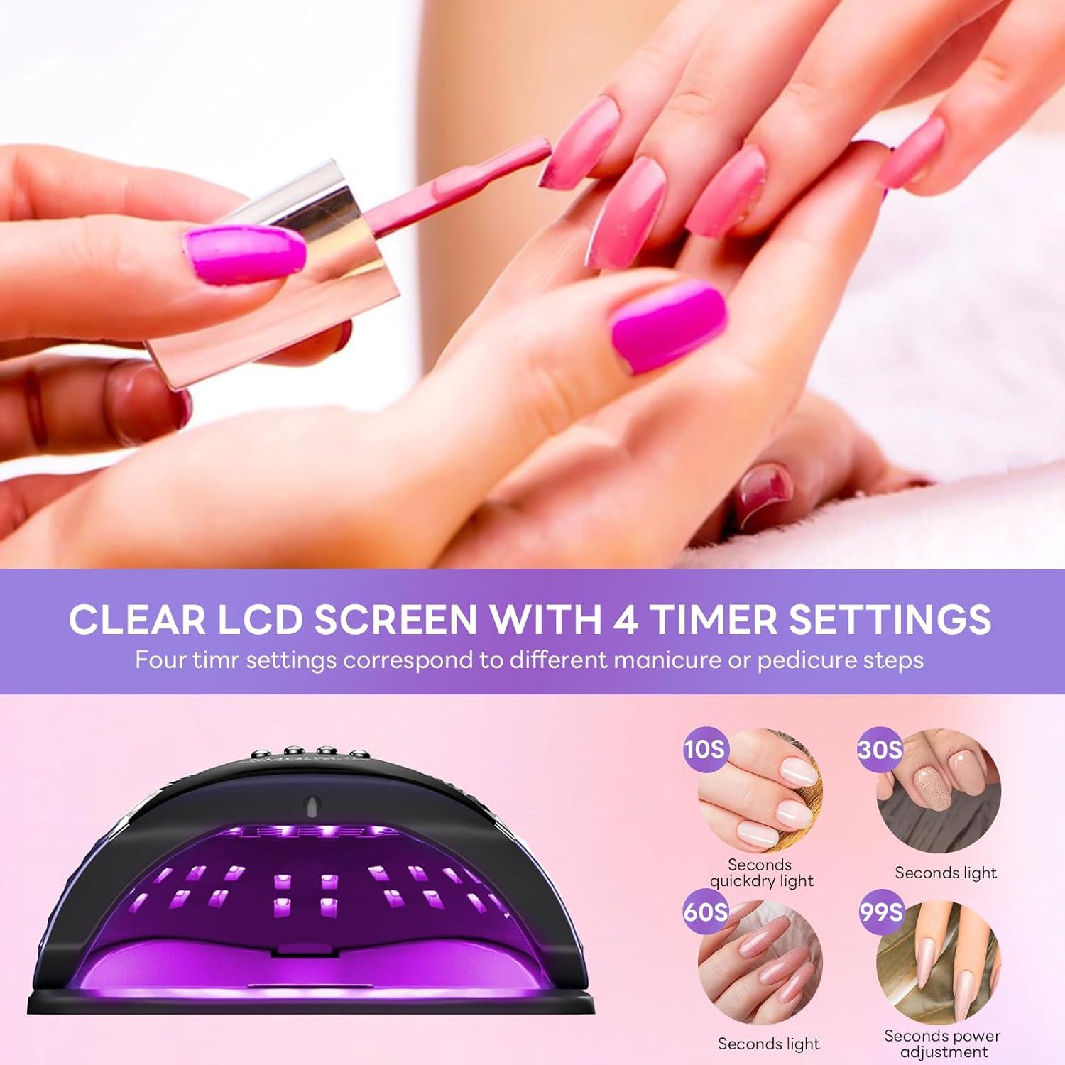 Lámpara de Uñas LED UV Timpou 280W con Sensor Automático