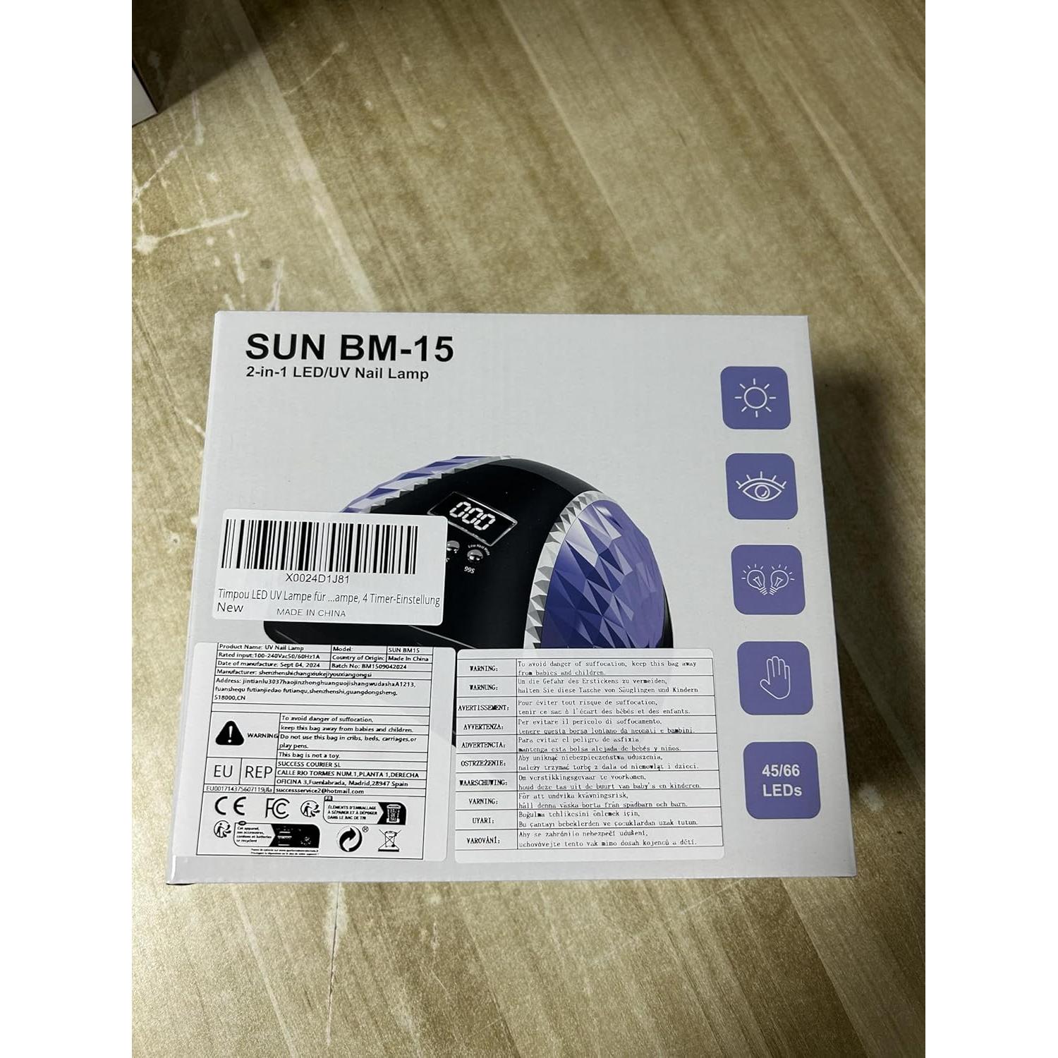 Lámpara de Uñas LED UV Timpou 280W con Sensor Automático