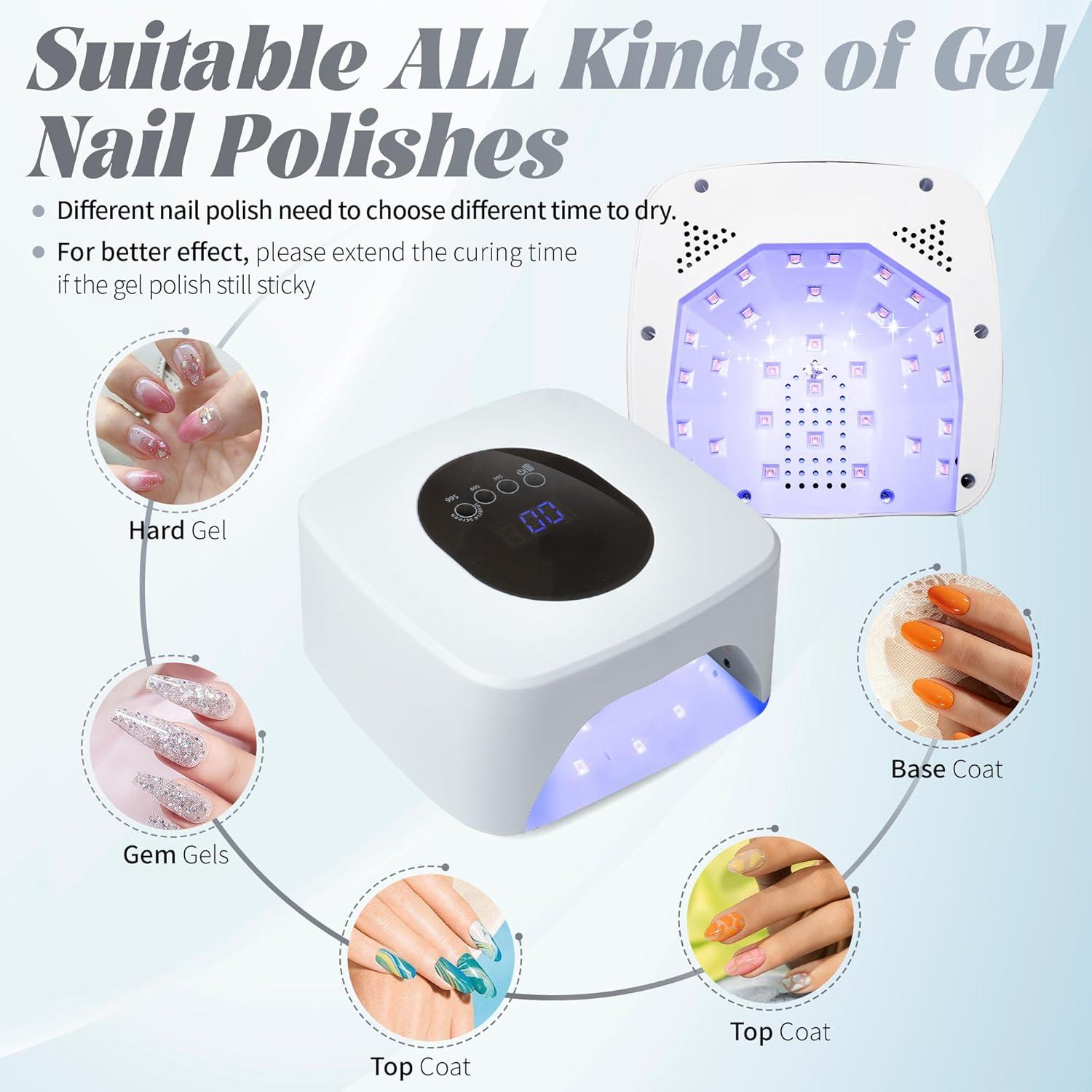 Lámpara UV Recargable Inalámbrica Kawyehu 260W para Uñas