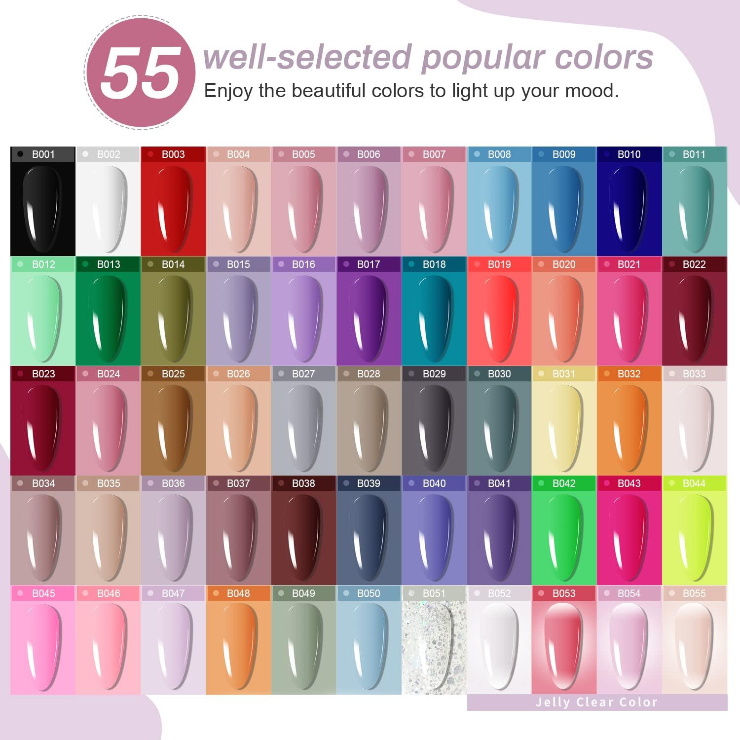 Kit de Esmalte de Uñas JODSONE 60 PCS con Luz UV y Base