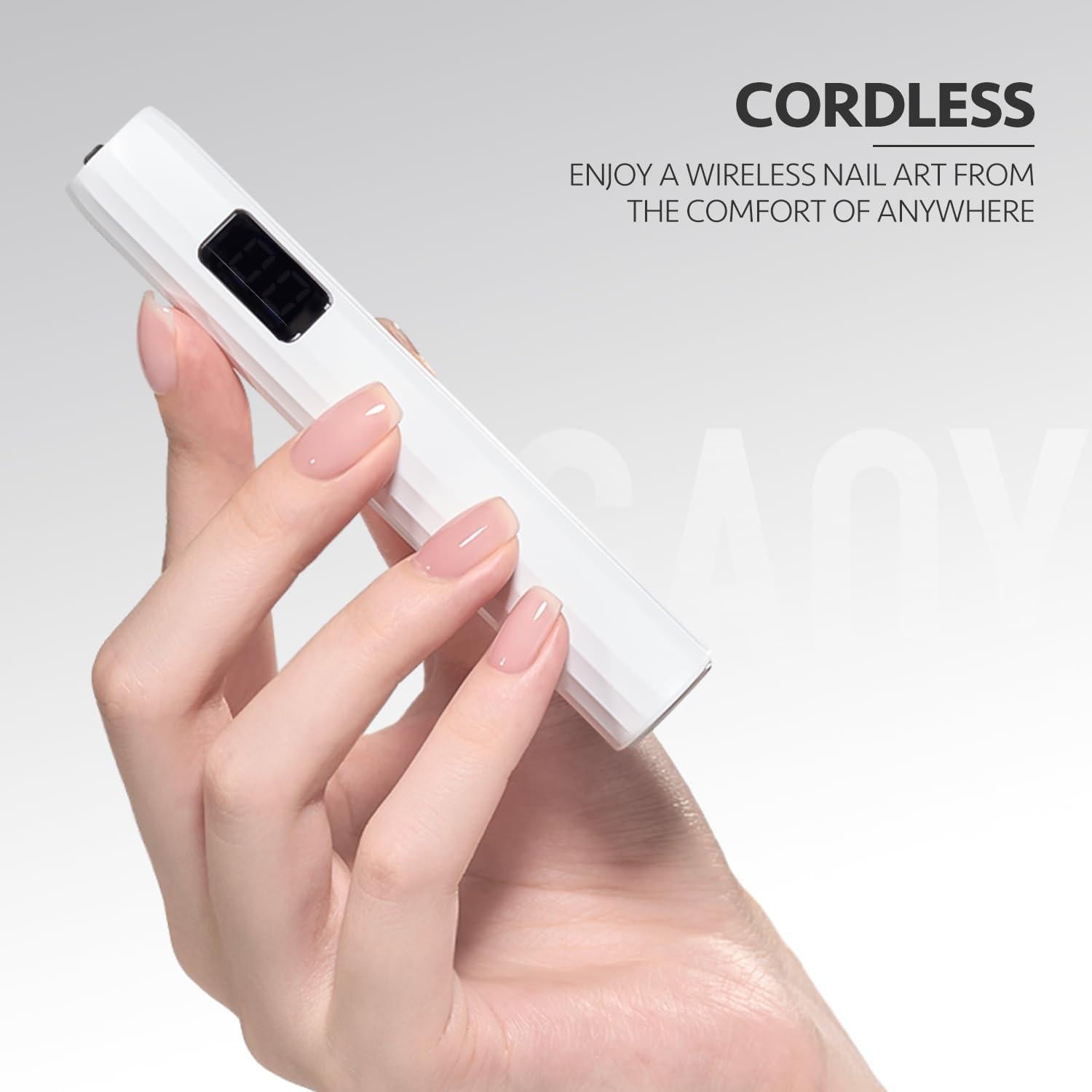 Lámpara de Uñas Inalámbrica GAOY L071 con Soporte y Luz UV