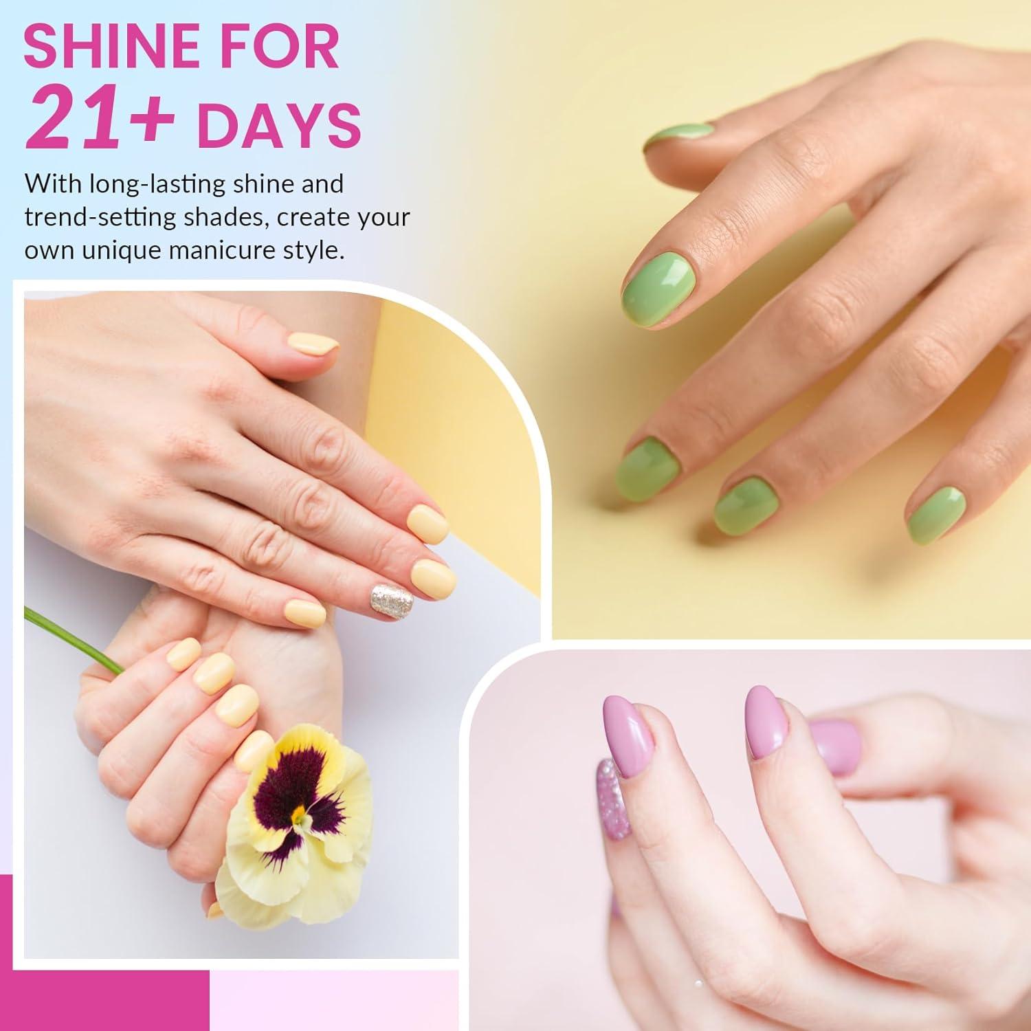 Kit de Esmalte de Uñas de Gel VANREESA 24 Colores con Luz UV