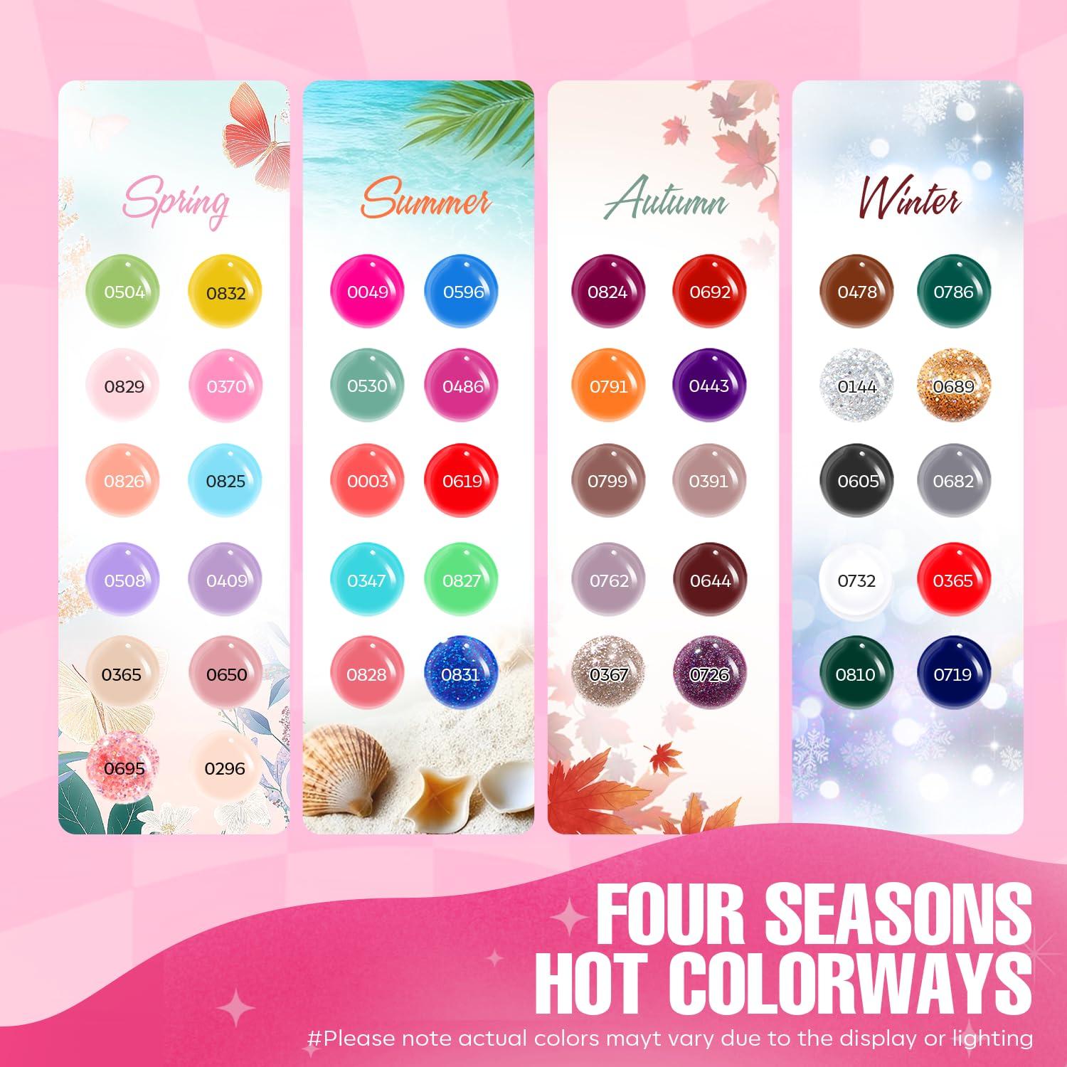 Kit de Esmalte de Uñas en Gel MEFA 42 Colores 59 Piezas