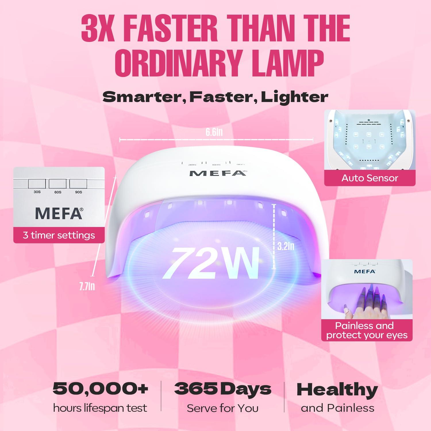 Kit de Esmalte de Uñas en Gel MEFA 42 Colores 59 Piezas