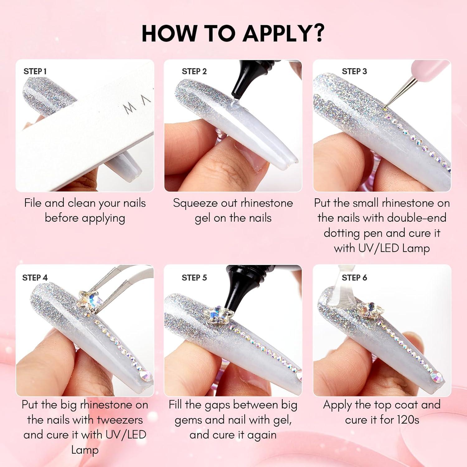 Pegamento para Rhinestones Makartt 60ml Gel Ultra Fuerte