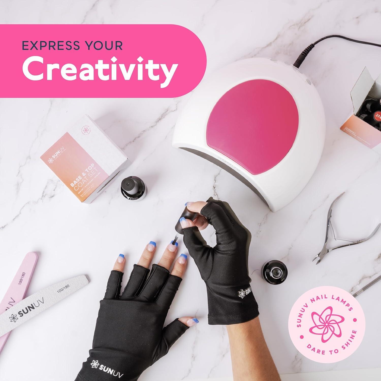 SUNUV Kit de Esmalte de Uñas en Gel 15ml Top y Base Coat