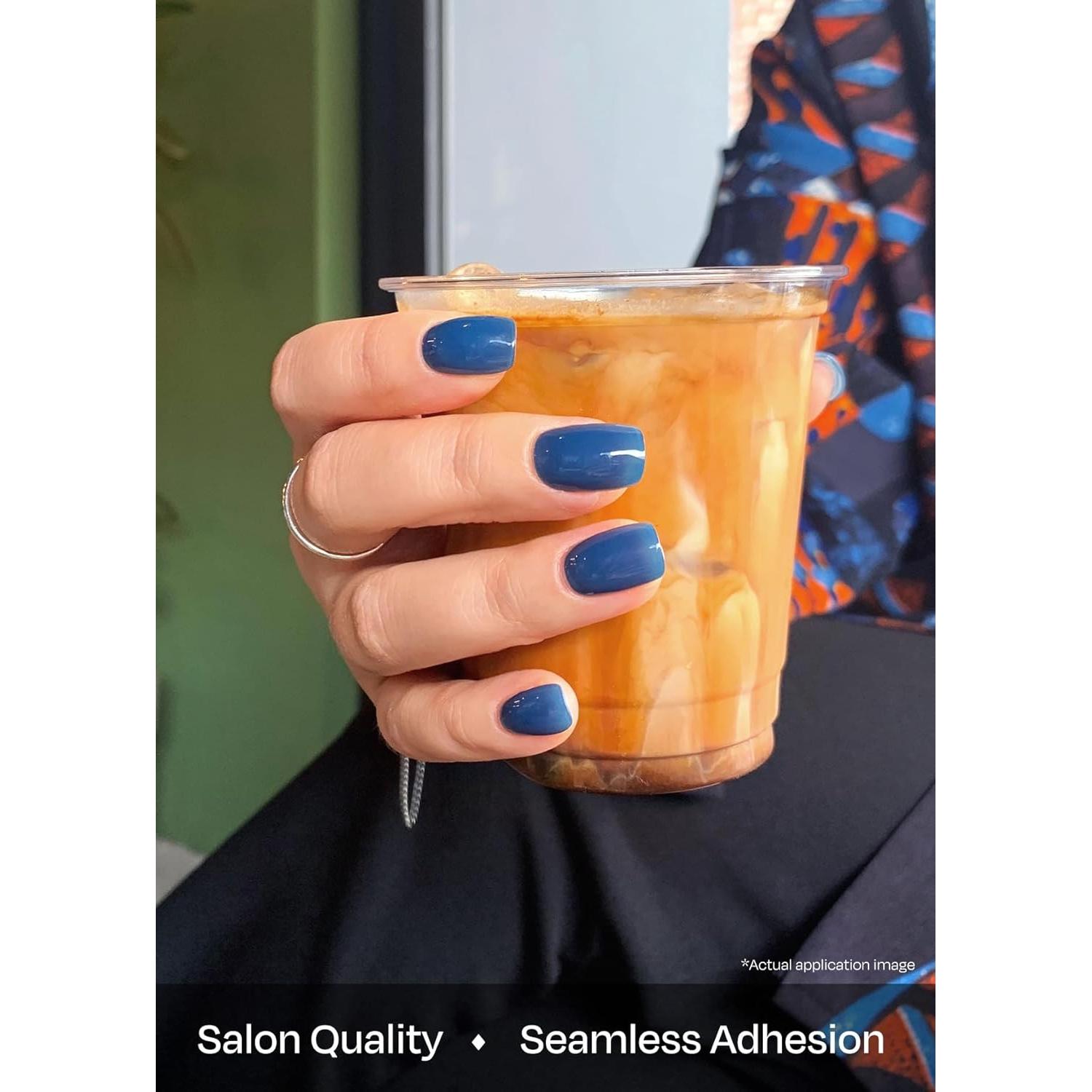 Tiras de Uñas de Gel Semi Curadas ohora N Crema Índigo