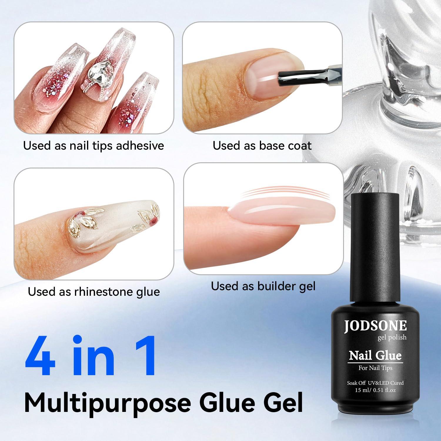 Pegamento de Uñas Gel JODSONE 15ml 5 en 1 para Manicura DIY