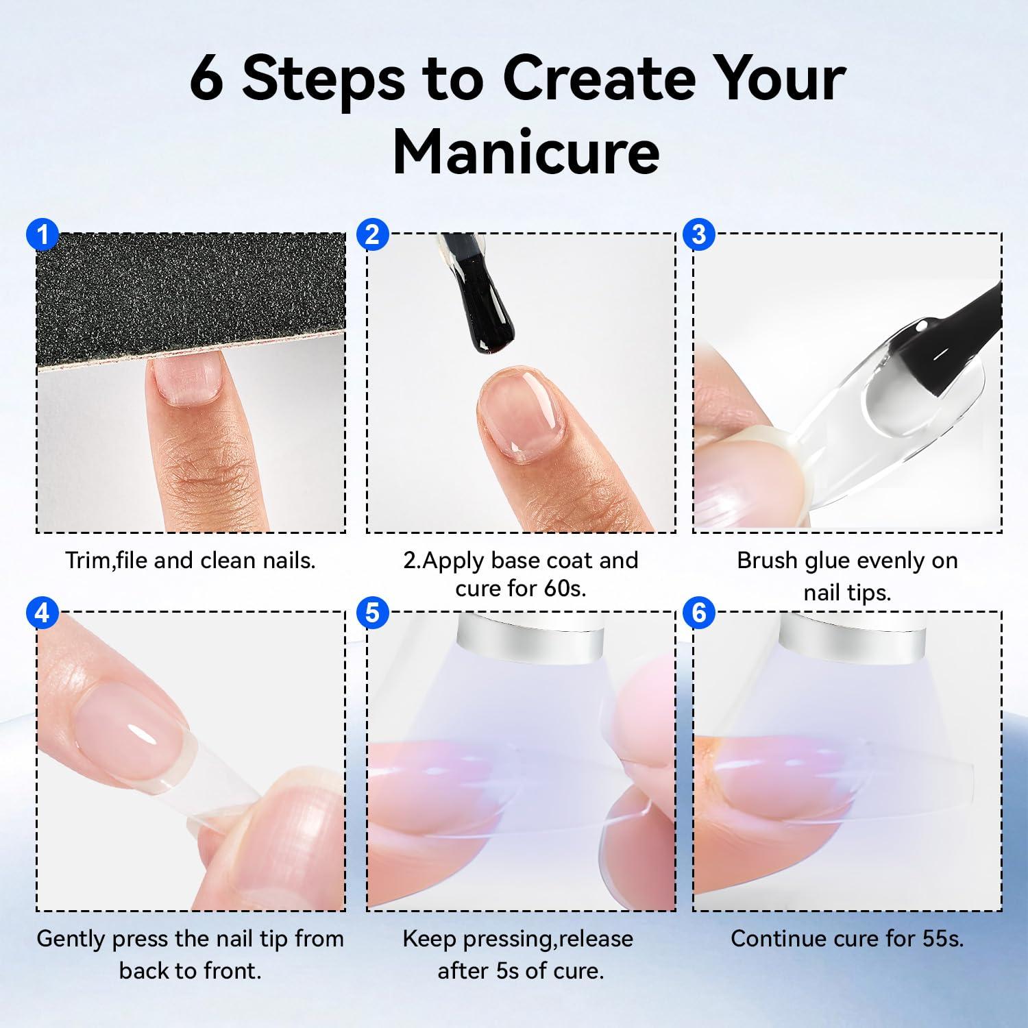 Pegamento de Uñas Gel JODSONE 15ml 5 en 1 para Manicura DIY