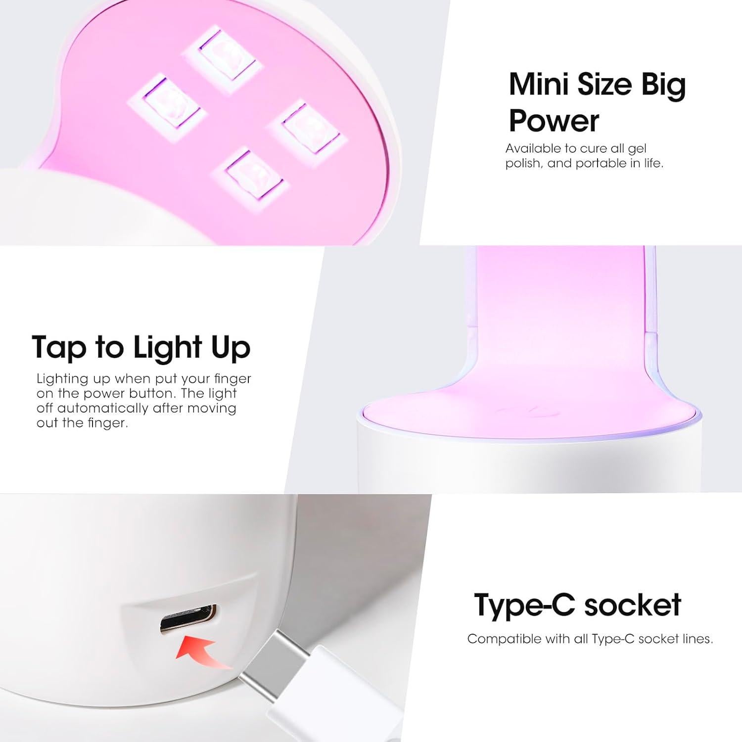 Kit de Gel de Pegamento para Uñas Gellen 8g + Lámpara LED UV 8W