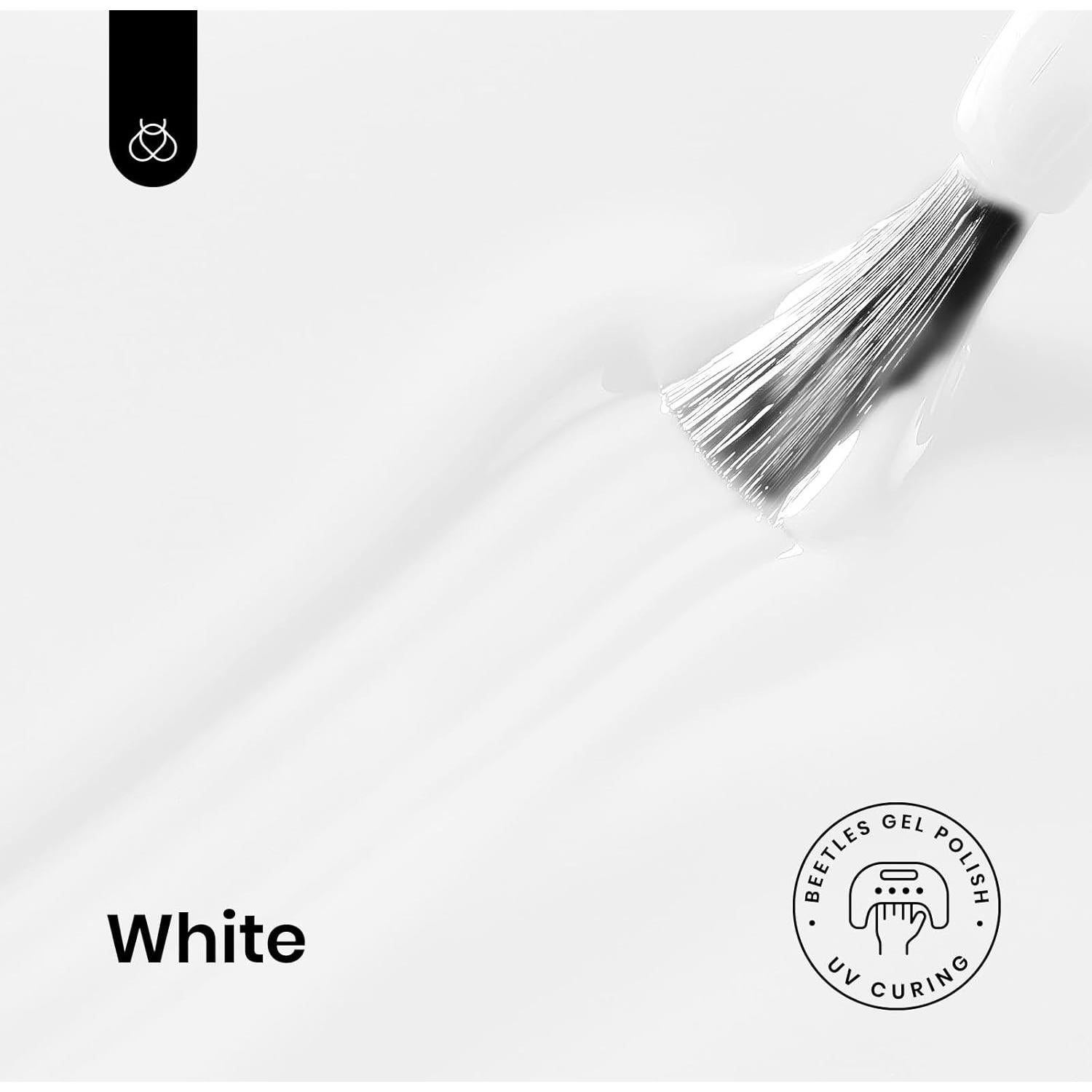 Esmalte de Uñas en Gel Blanco Beetles 15ml para Manicura