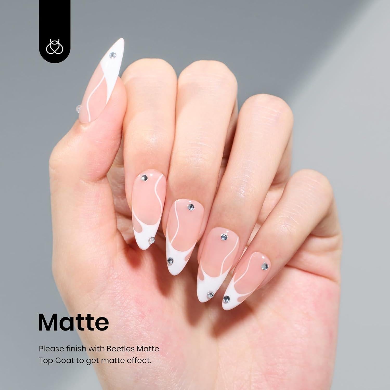 Esmalte de Uñas en Gel Blanco Beetles 15ml para Manicura