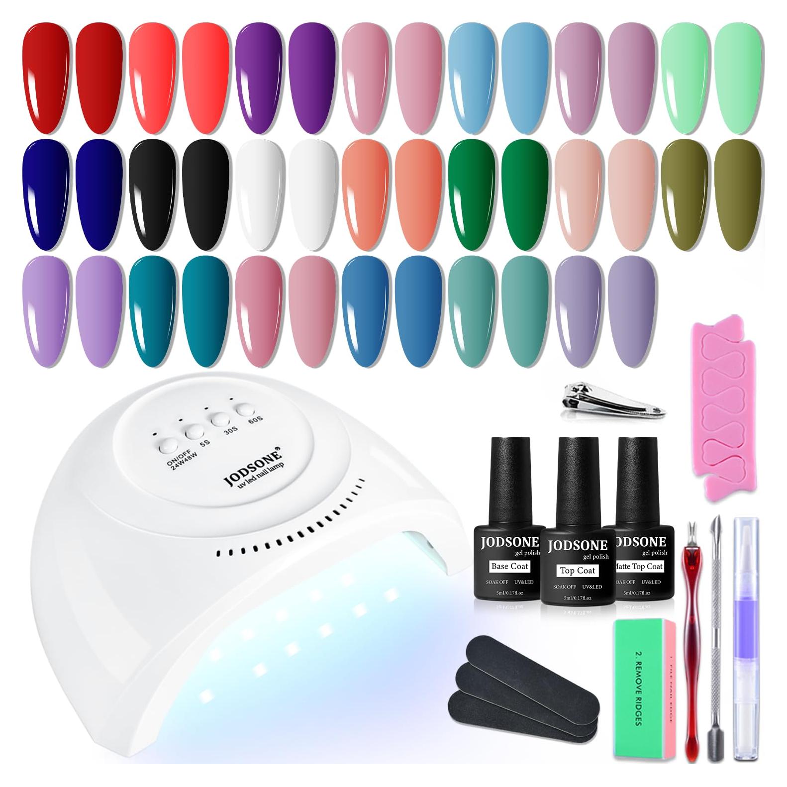 Kit de Esmalte de Uñas en Gel JODSONE 23 Piezas con Luz UV