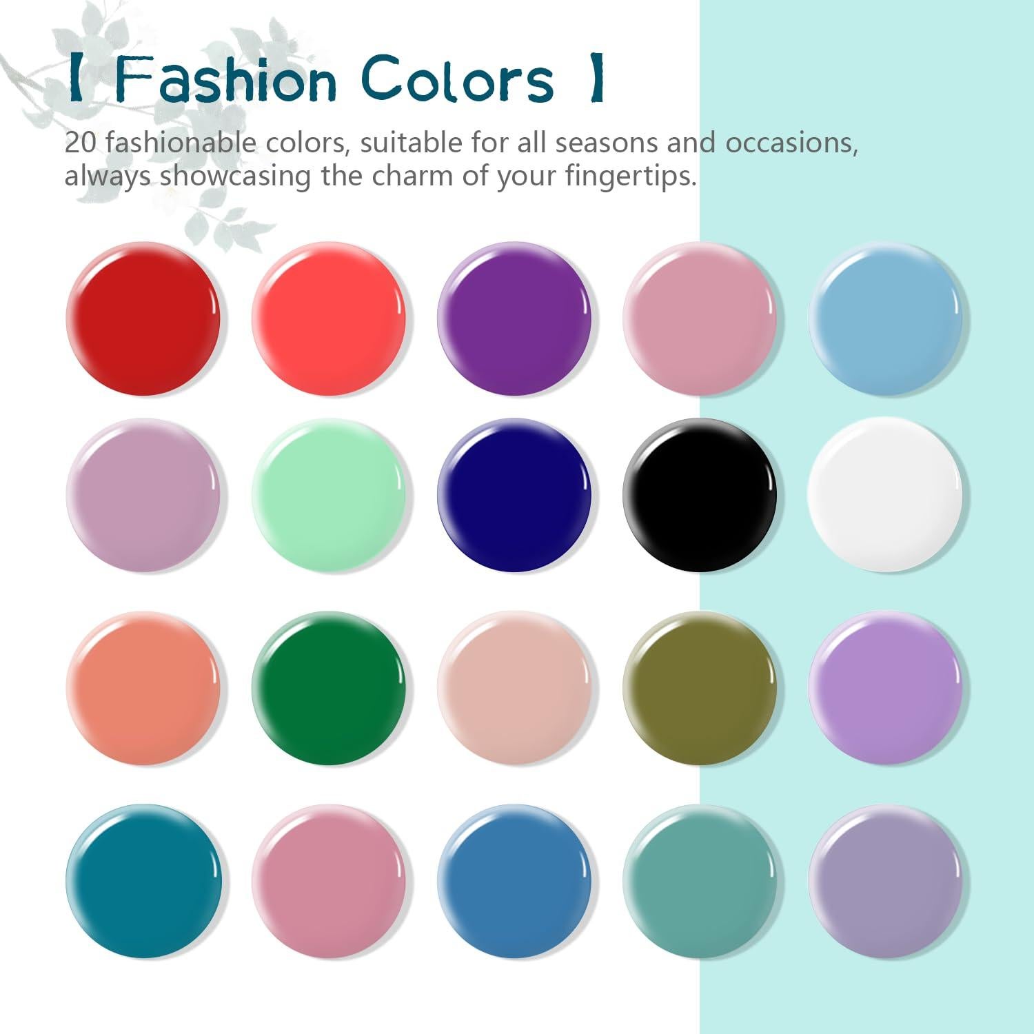 Kit de Esmalte de Uñas en Gel JODSONE 23 Piezas con Luz UV