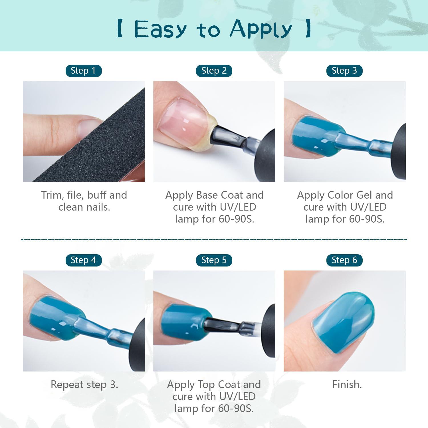 Kit de Esmalte de Uñas en Gel JODSONE 23 Piezas con Luz UV