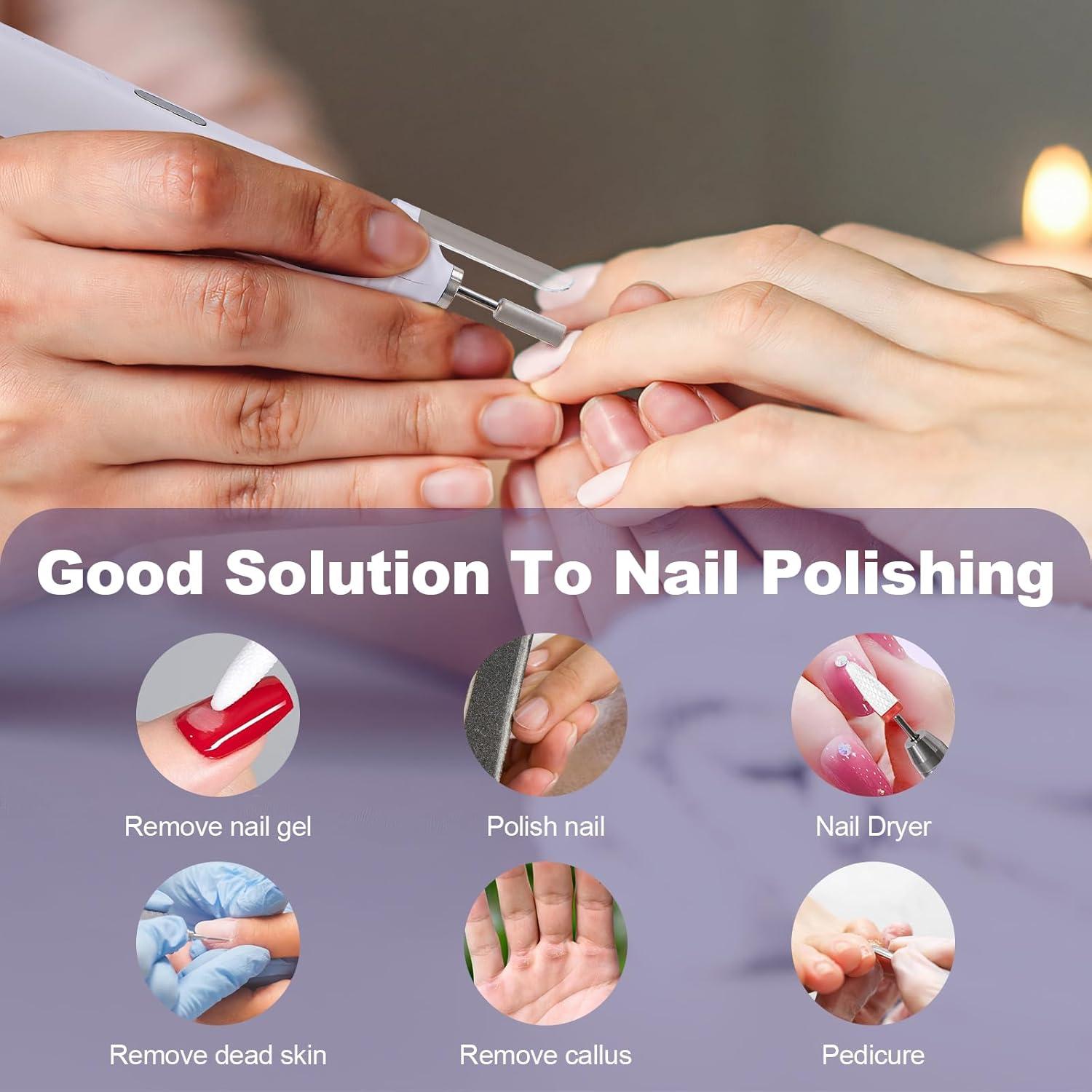 Kit de Taladro de Uñas Eléctrico LIARTY 6-en-1 Inalámbrico