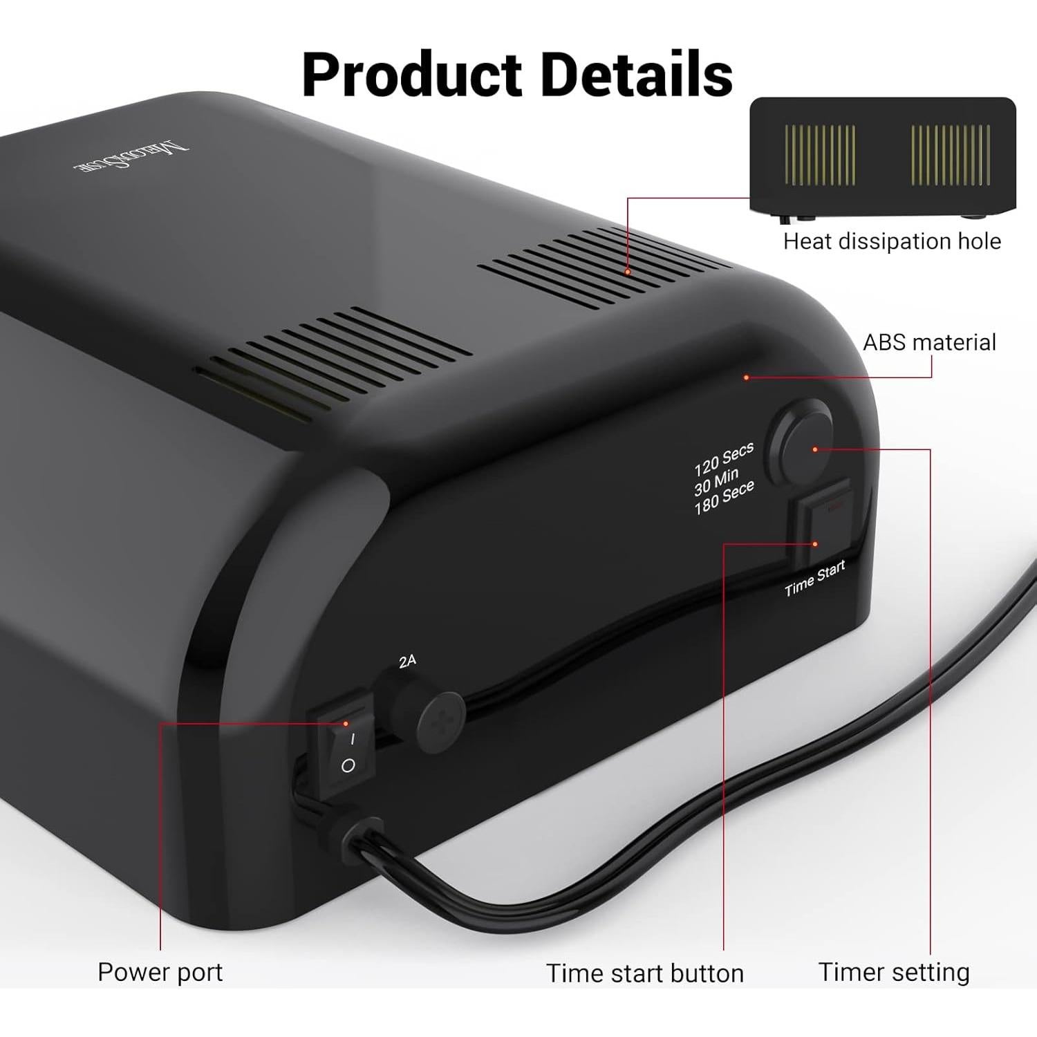 Lámpara de Uñas UV MelodySusie Pro04 36W con Temporizador