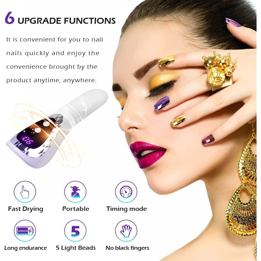 Lámpara UV LED Mini Portátil SMALLSHS para Uñas de Gel 18W