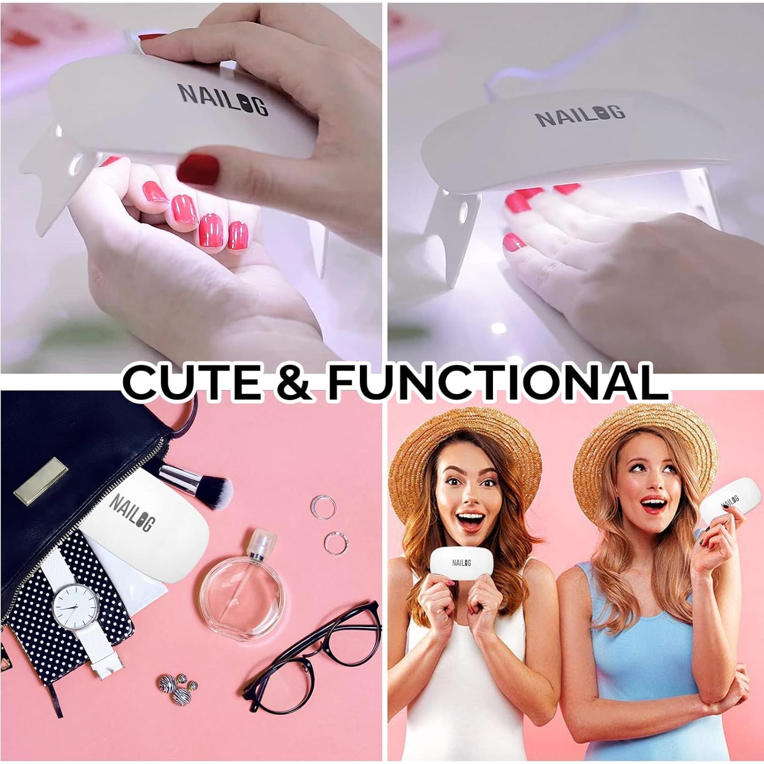 Lámpara UV LED NAILOG Mini 6W Portátil con Cable USB