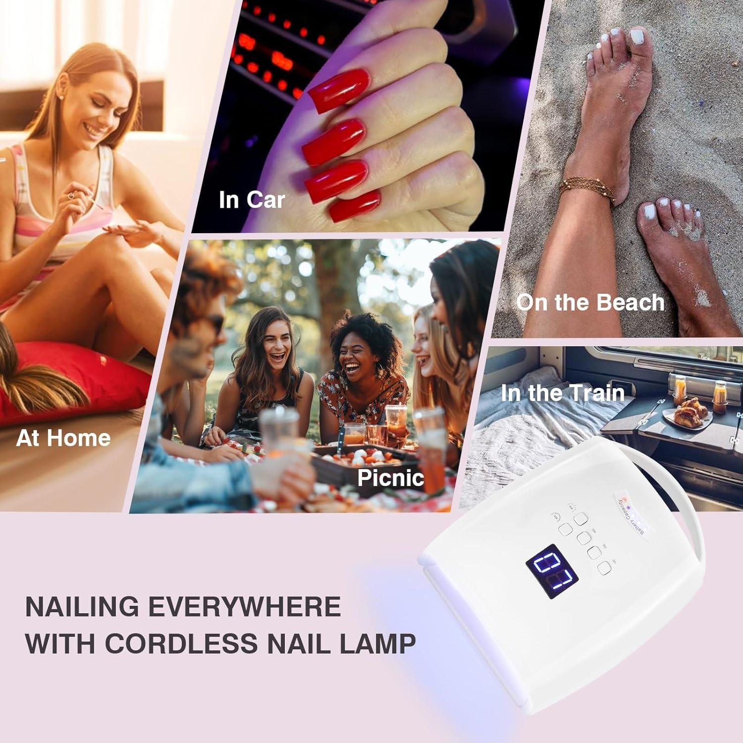 Lámpara de Uñas UV LED Inalámbrica NailFace 66W Recargable