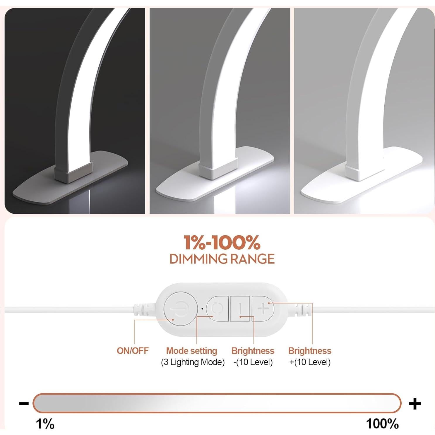 Luz LED Plegable Grande SLYFTE para Uñas 29" Blanca