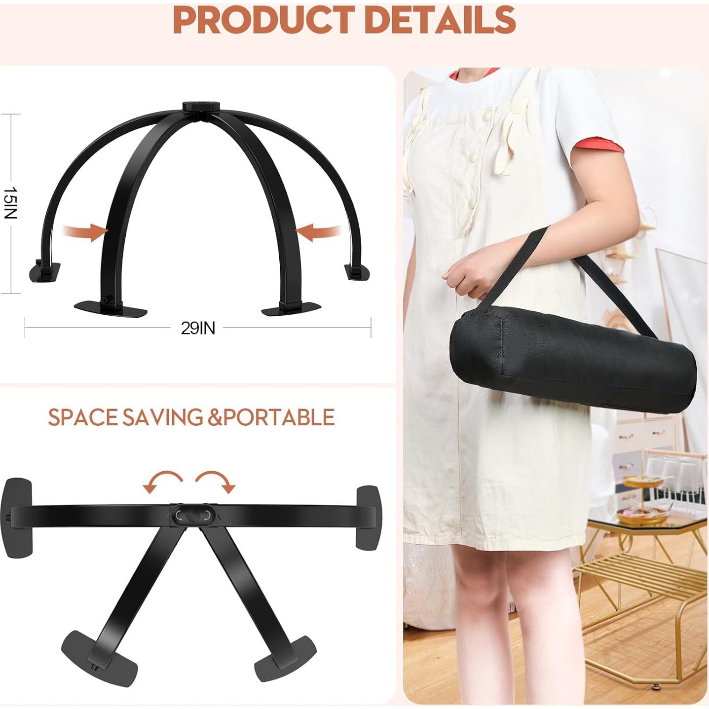 Luz LED Plegable Grande SLYFTE para Uñas 29" Blanca