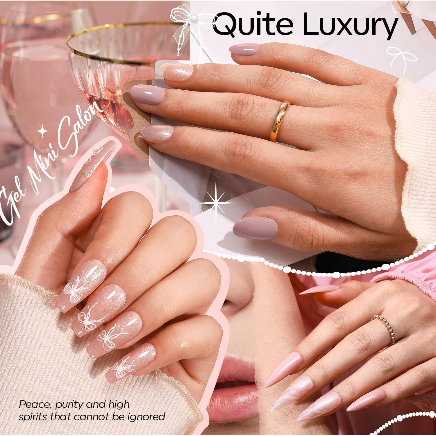 Kit de Esmalte de Uñas en Gel Modelones 4 Colores + Luz UV