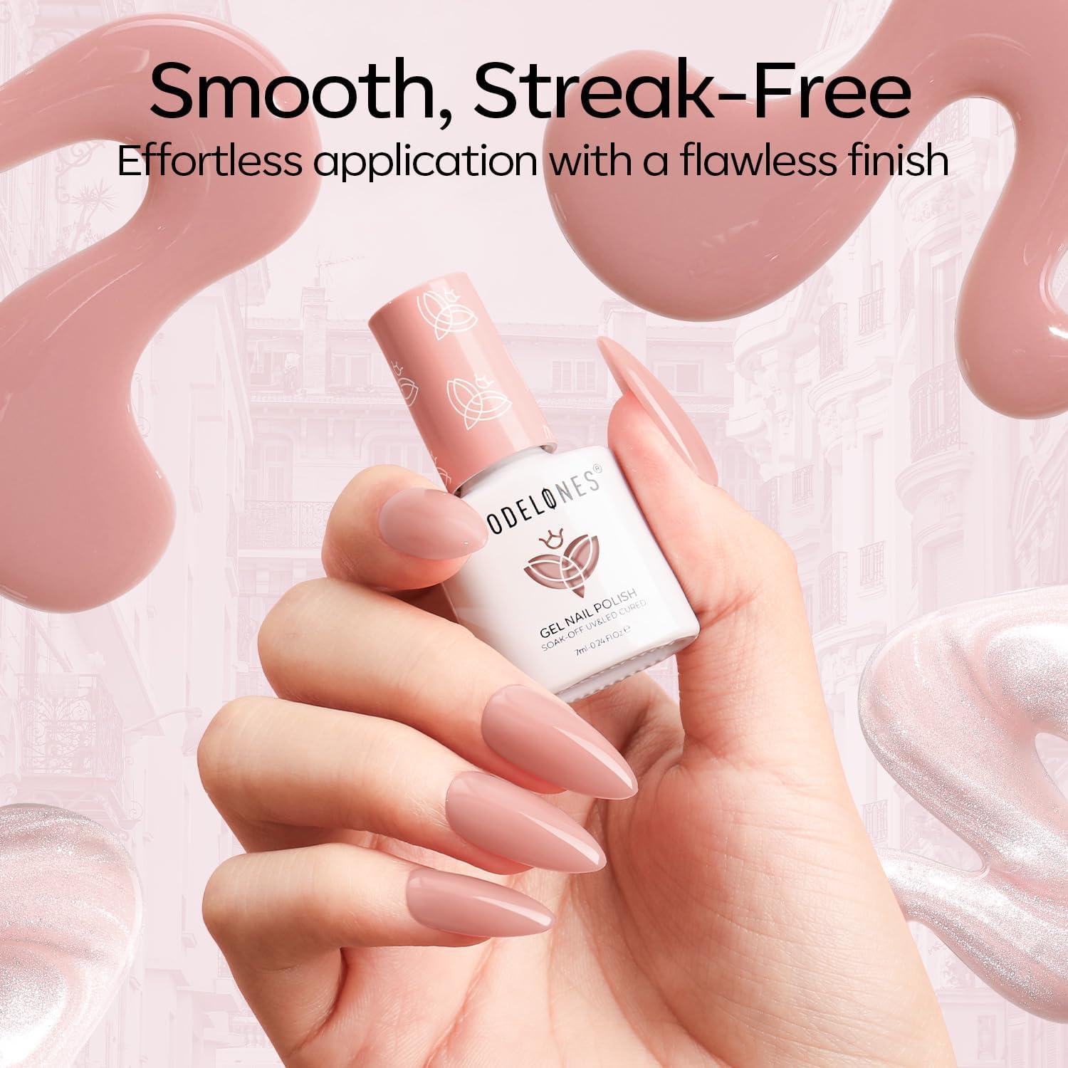 Kit de Esmalte de Uñas en Gel Modelones 4 Colores + Luz UV