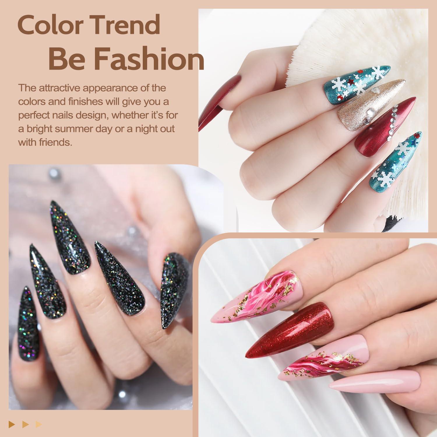 Kit de Esmalte de Uñas de Gel Lavender Violets 73 Pcs con Luz UV