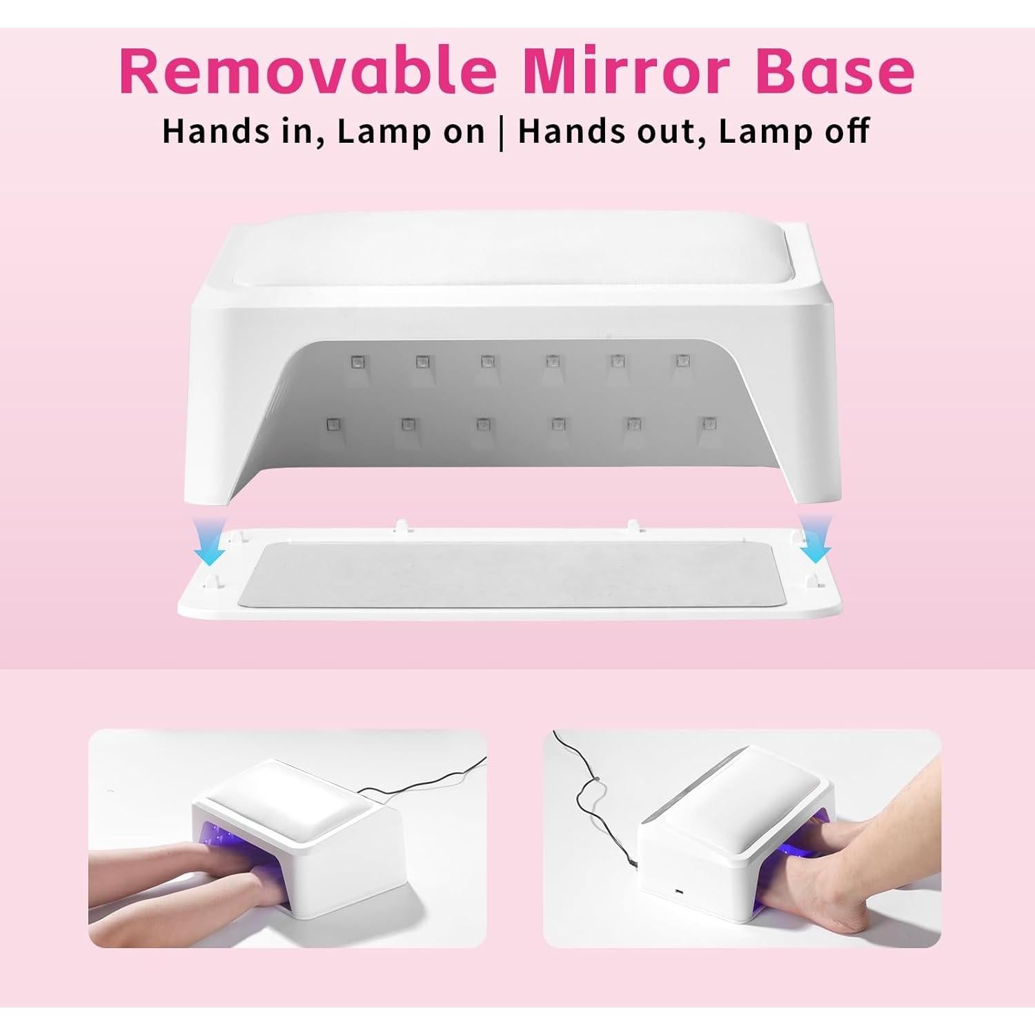 Lámpara de Uñas UV/LED Missshine 72W con 66 Perlas y Pantalla Táctil