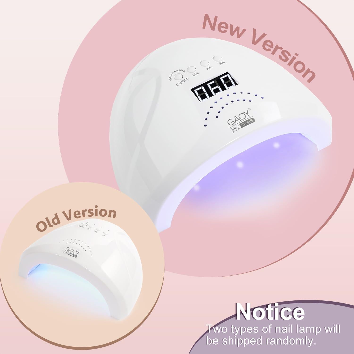 Kit de Uñas de Gel GAOY con Lámpara UV y 6 Colores 15g