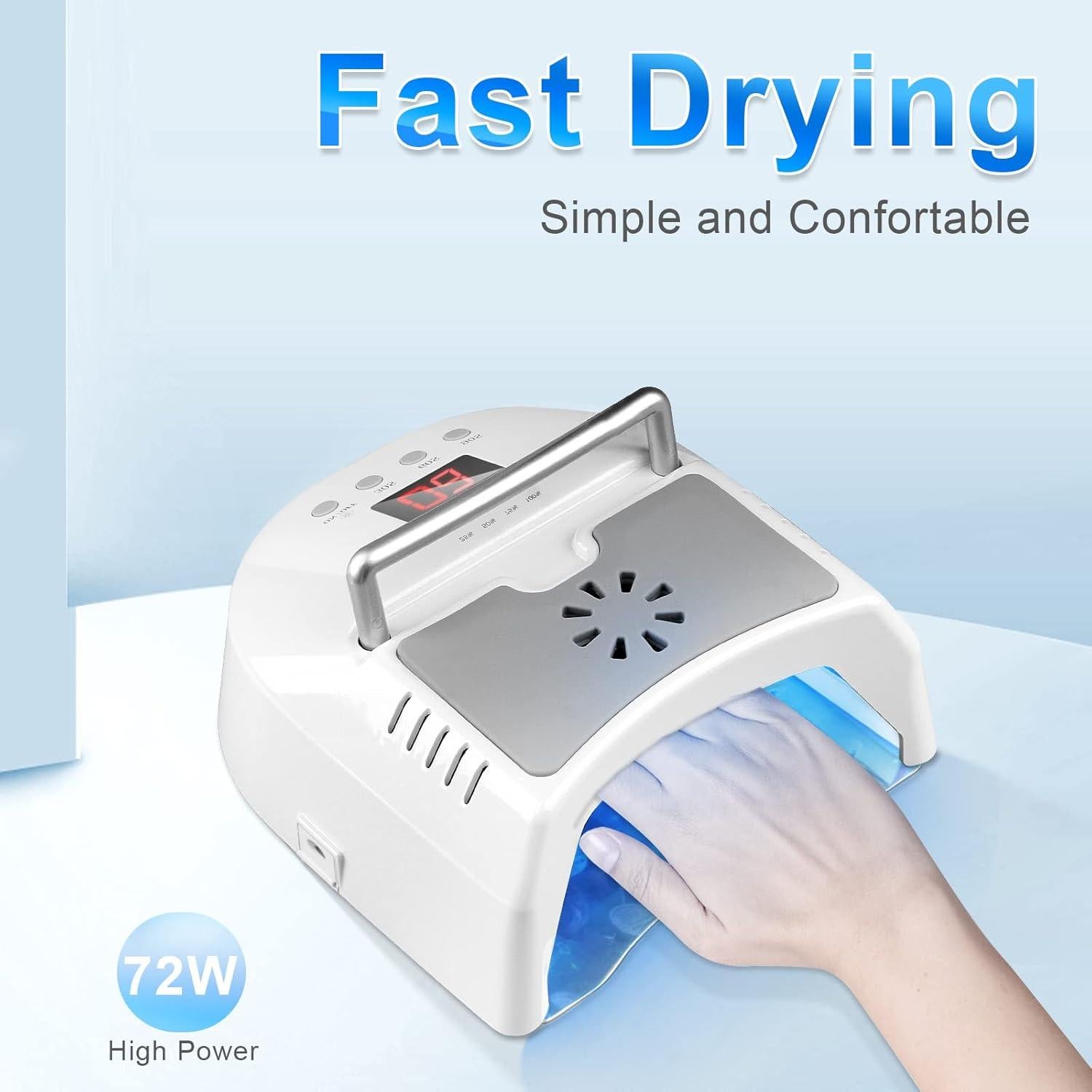 Lámpara de Uñas UV LED Inalámbrica IMENE 72W con Ventilador