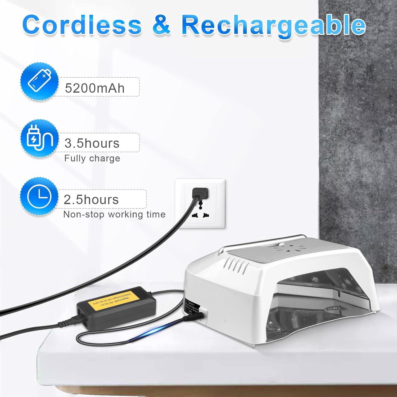 Lámpara de Uñas UV LED Inalámbrica IMENE 72W con Ventilador