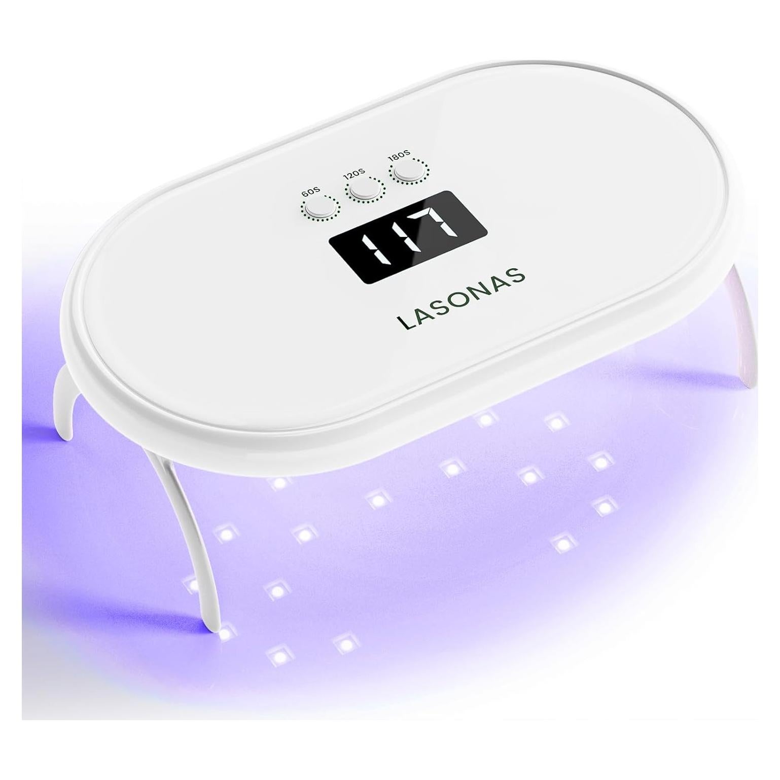 Lámpara de Uñas UV LED LASONAS 24W Mini Portátil 3 Temporizadores