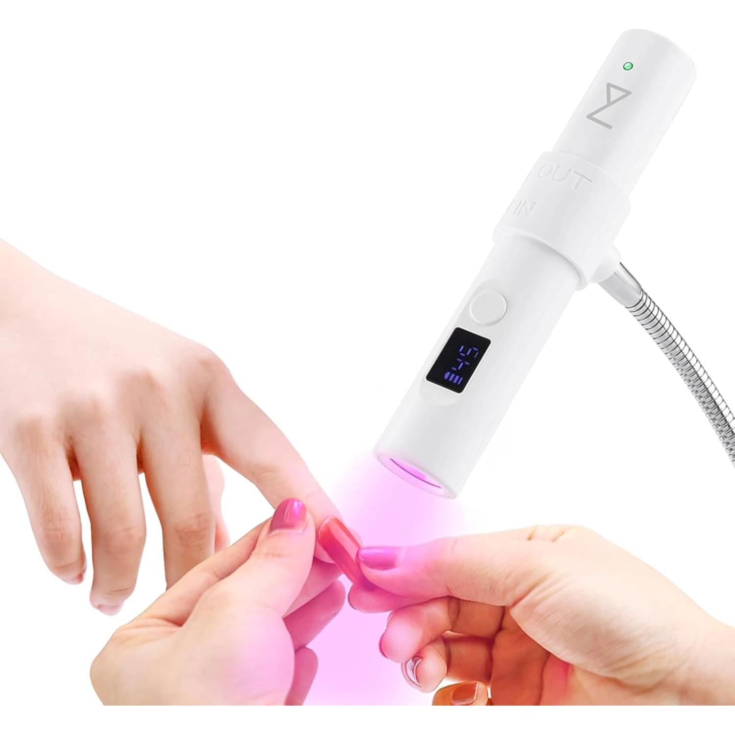 Lámpara de Curado Rápido M GlamCure GO - Luz LED/UV 10.16cm