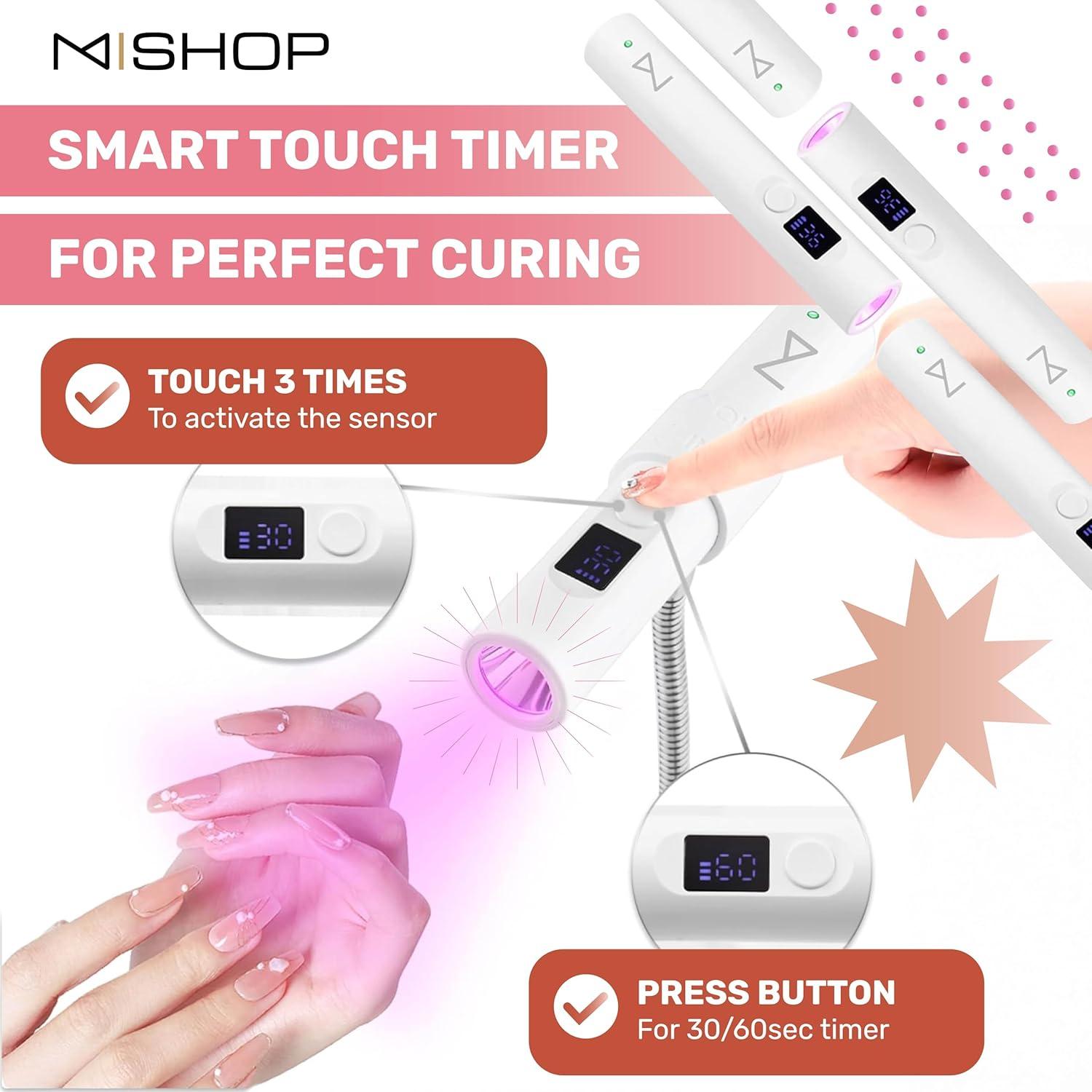 Lámpara de Curado Rápido M GlamCure GO - Luz LED/UV 10.16cm