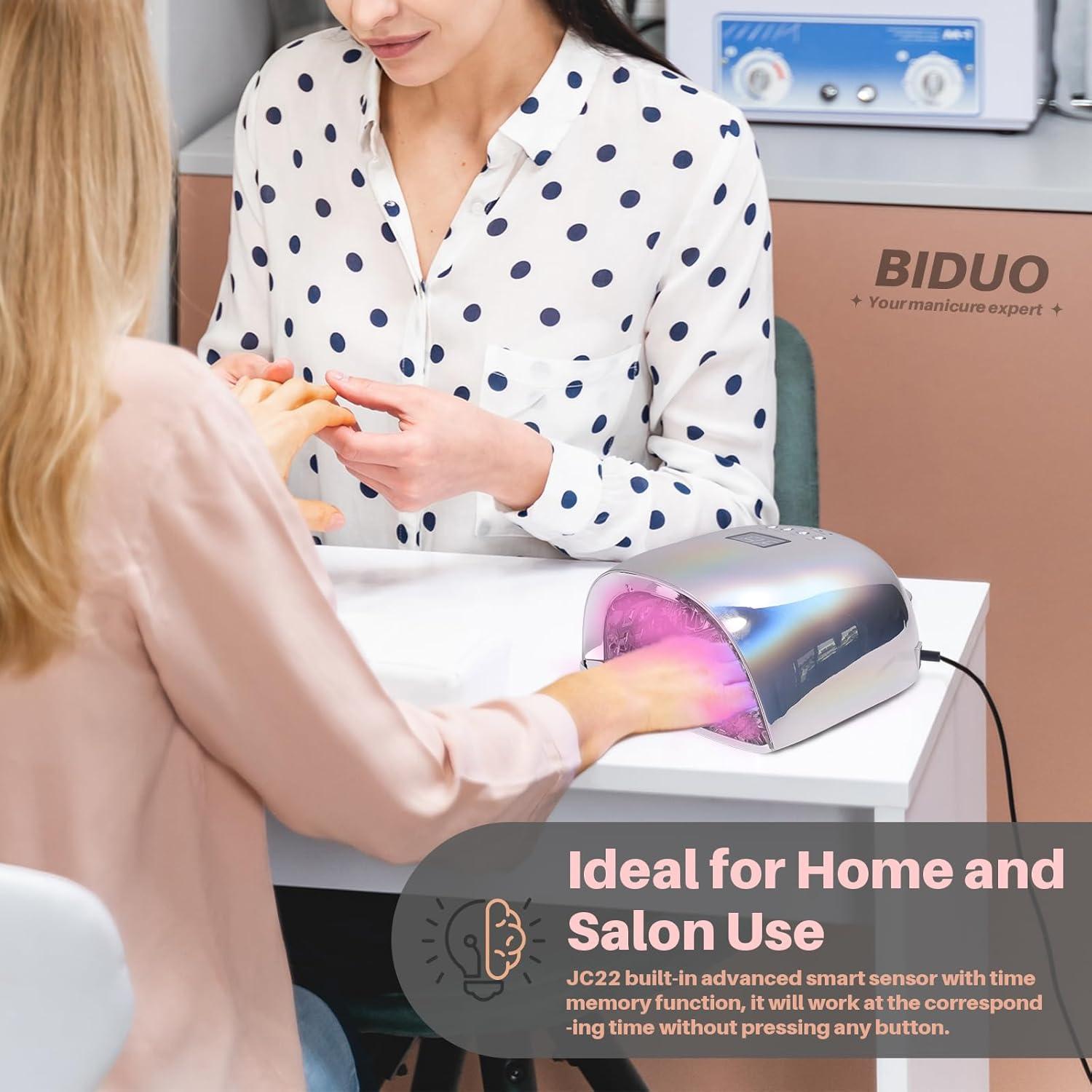 Lámpara de Uñas UV/LED Recargable Biduo JC22-Pro Plata Holográfica
