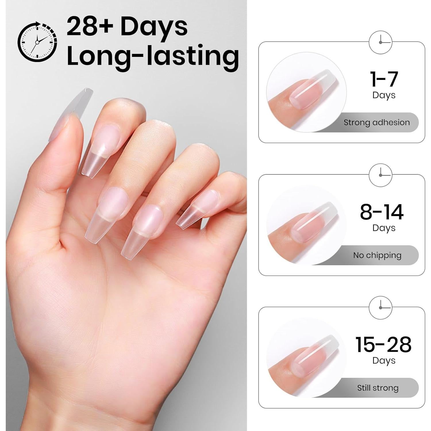 Kit de Pegamento de Uñas Sólido MIZHSE 18g con Lámpara LED