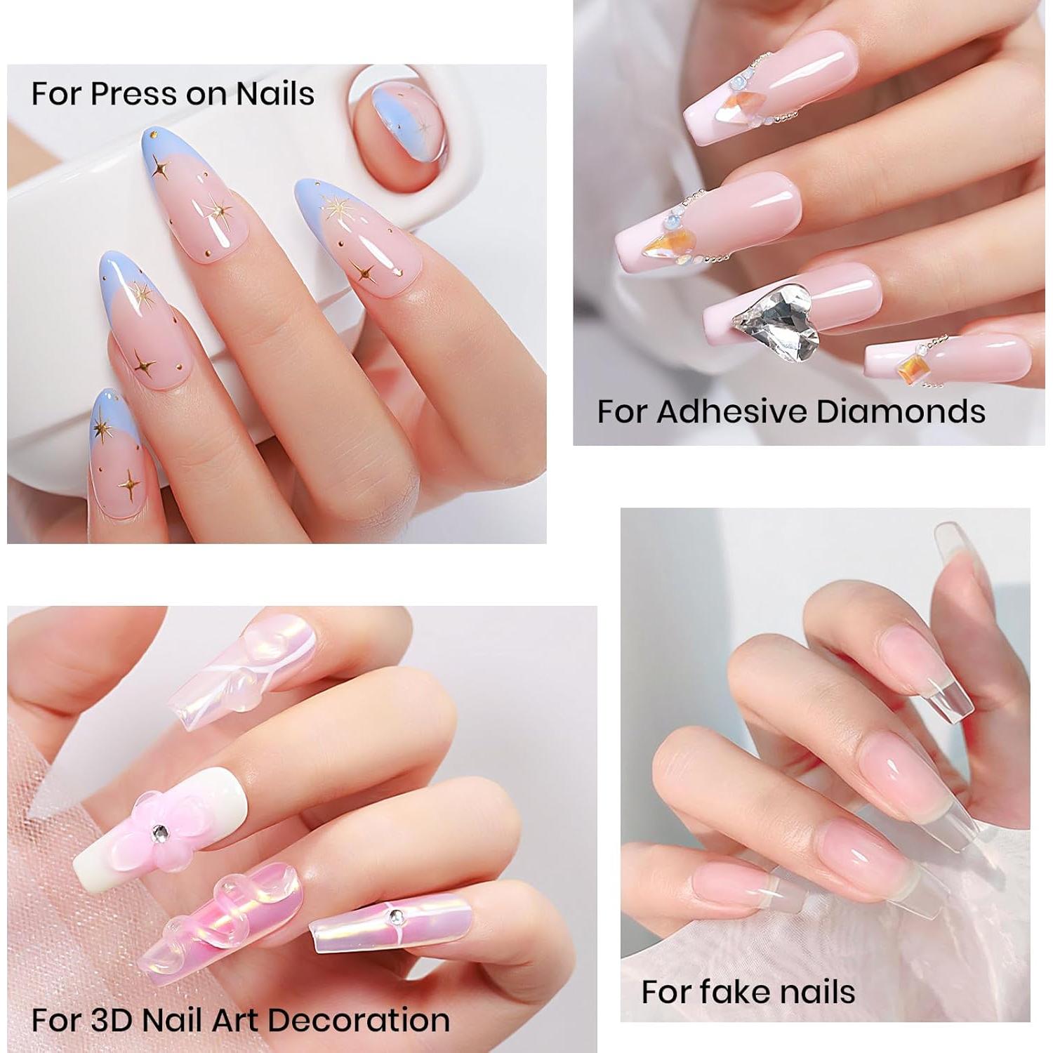 Kit de Pegamento de Uñas Sólido MIZHSE 18g con Lámpara LED