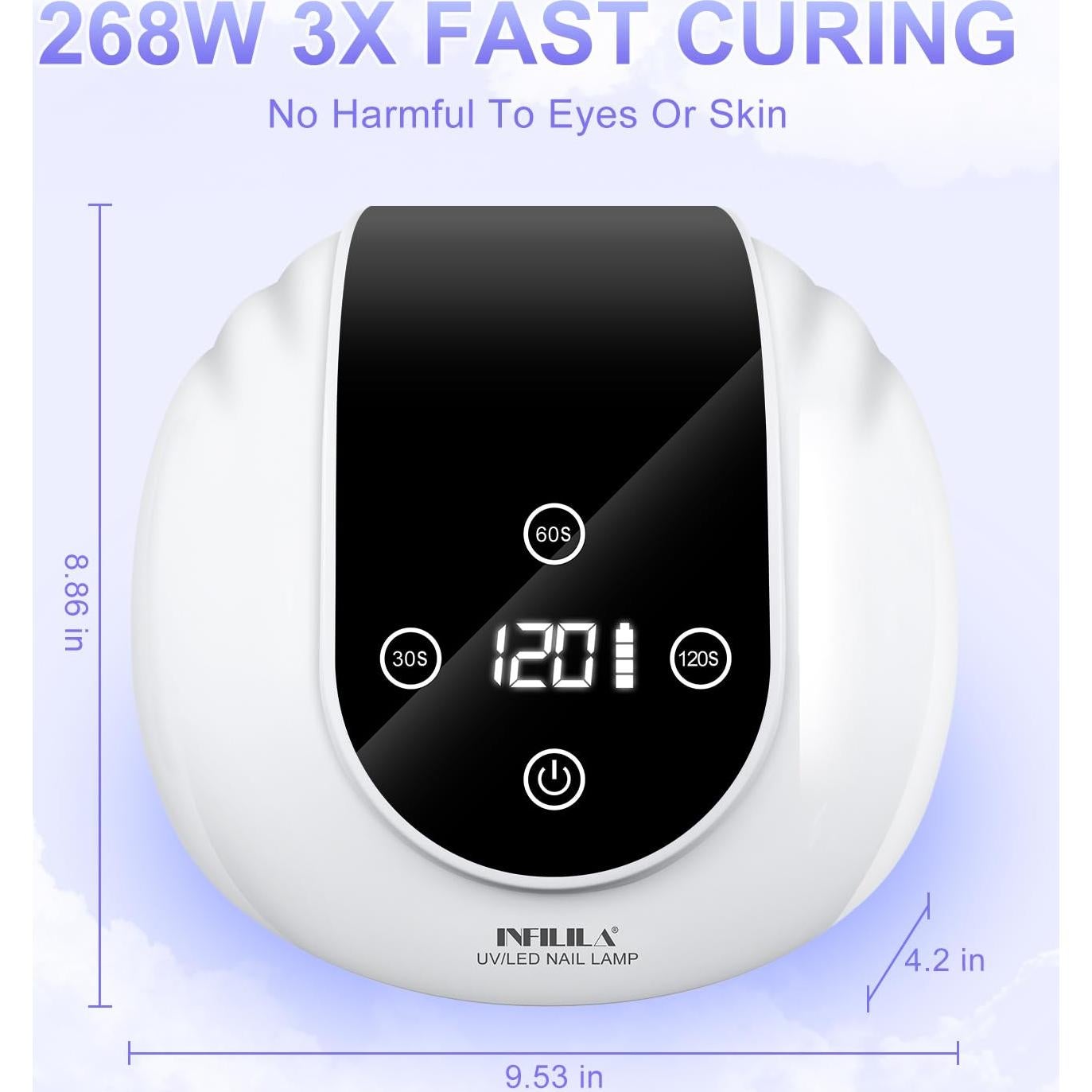 Lámpara de Uñas Inalámbrica NXJ INFILILA 268W UV Recargable