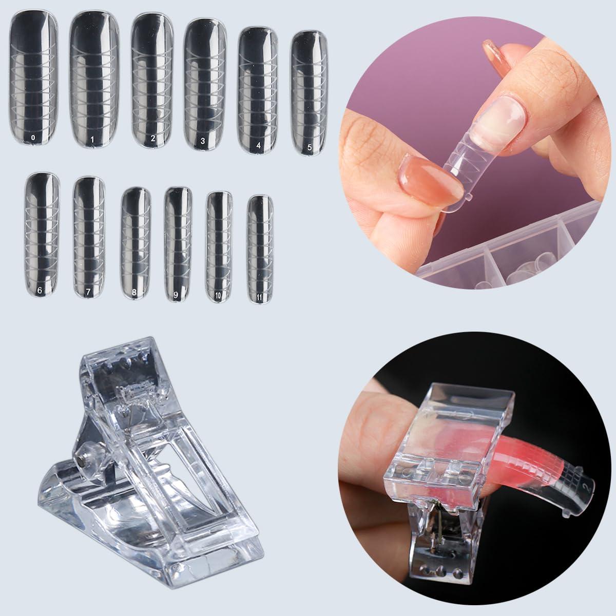 Kit de Gel de Uñas Poly Sotong - 3 Colores + Solución Deslizante