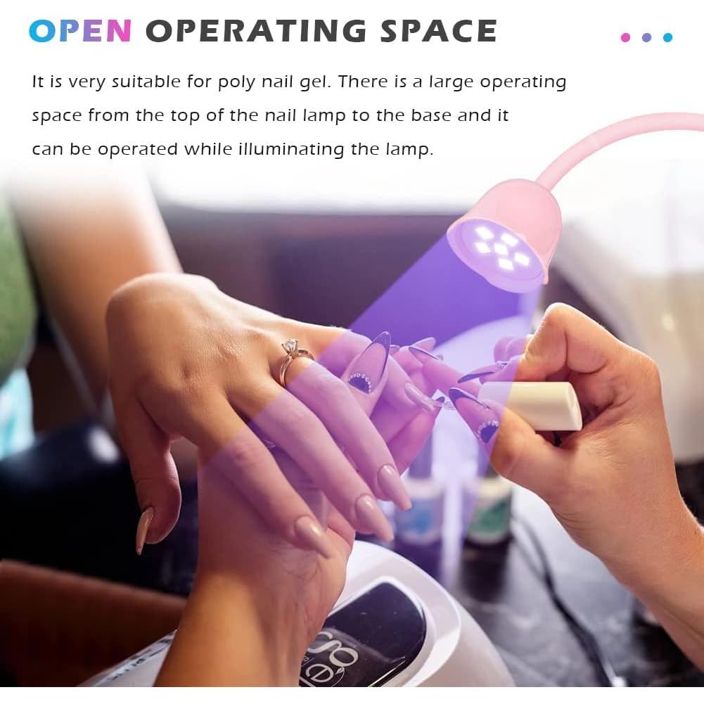 Lámpara de Uñas LED UV XSMNER Rosa 18W Inalámbrica 360°