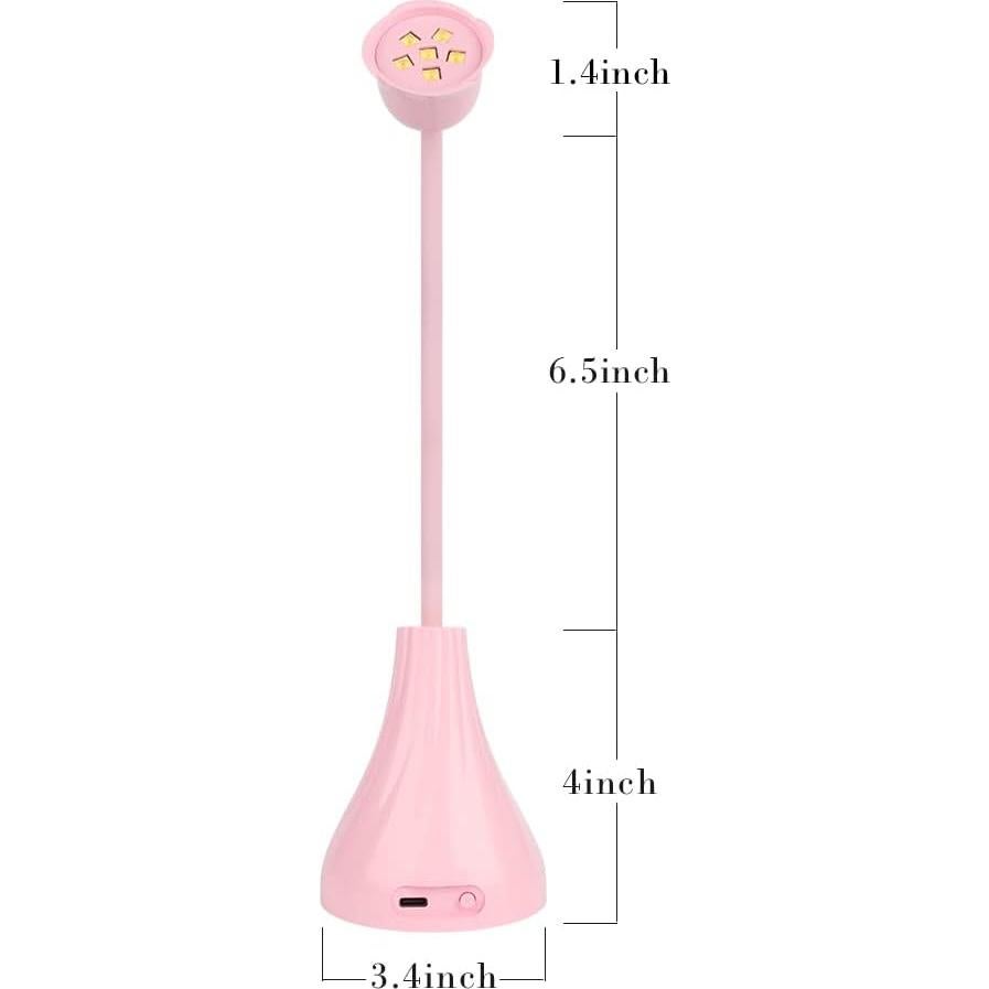 Lámpara de Uñas LED UV XSMNER Rosa 18W Inalámbrica 360°