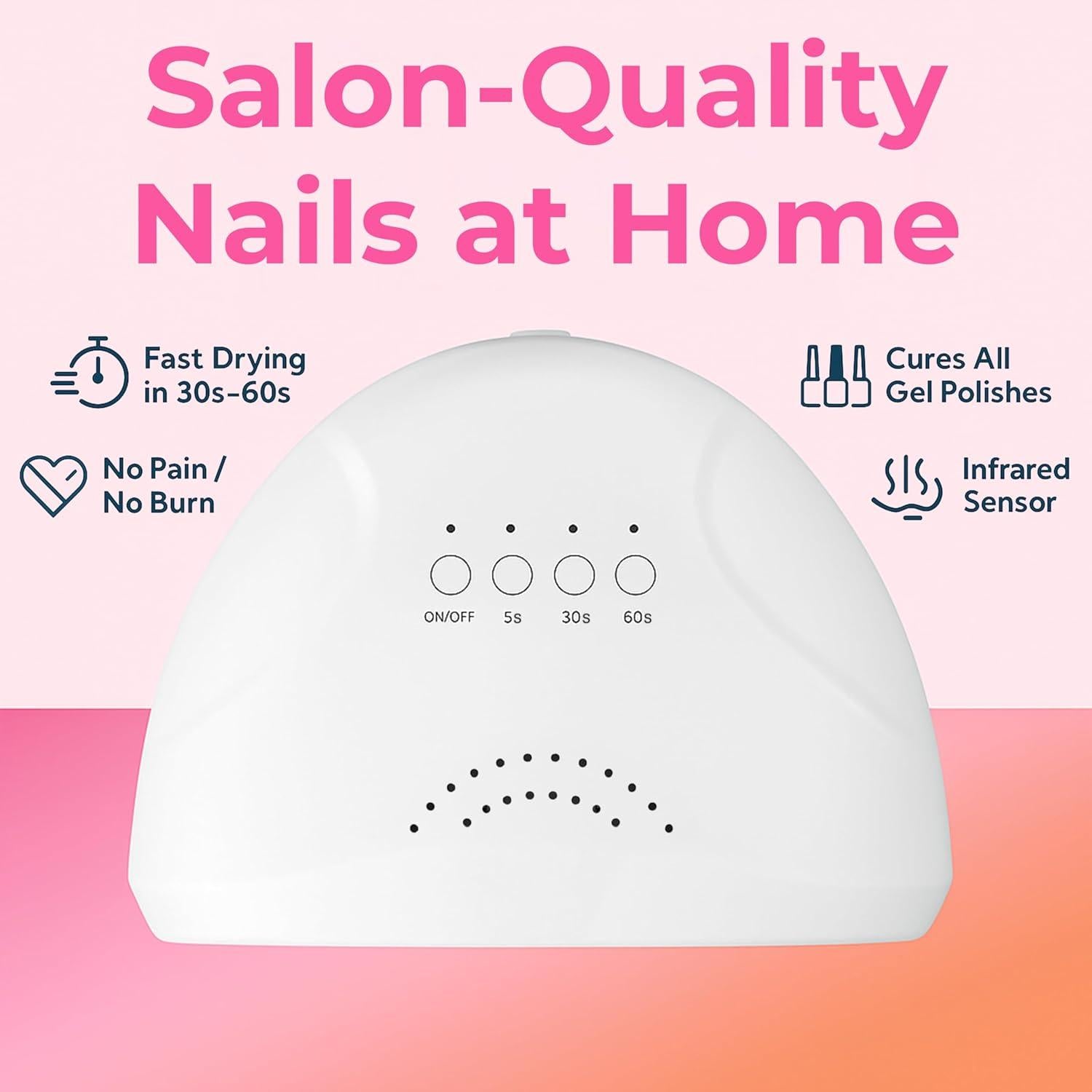 Lámpara UV LED VISOFO 48W para Uñas - Secado Rápido y Seguro