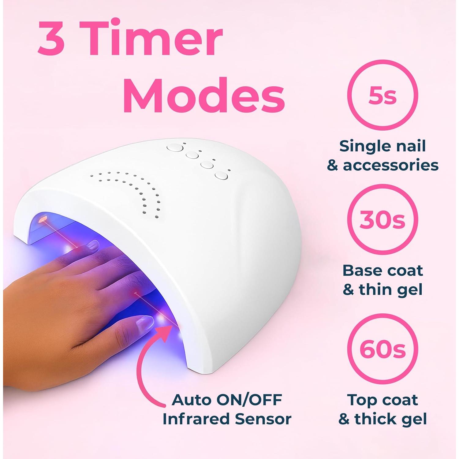 Lámpara UV LED VISOFO 48W para Uñas - Secado Rápido y Seguro