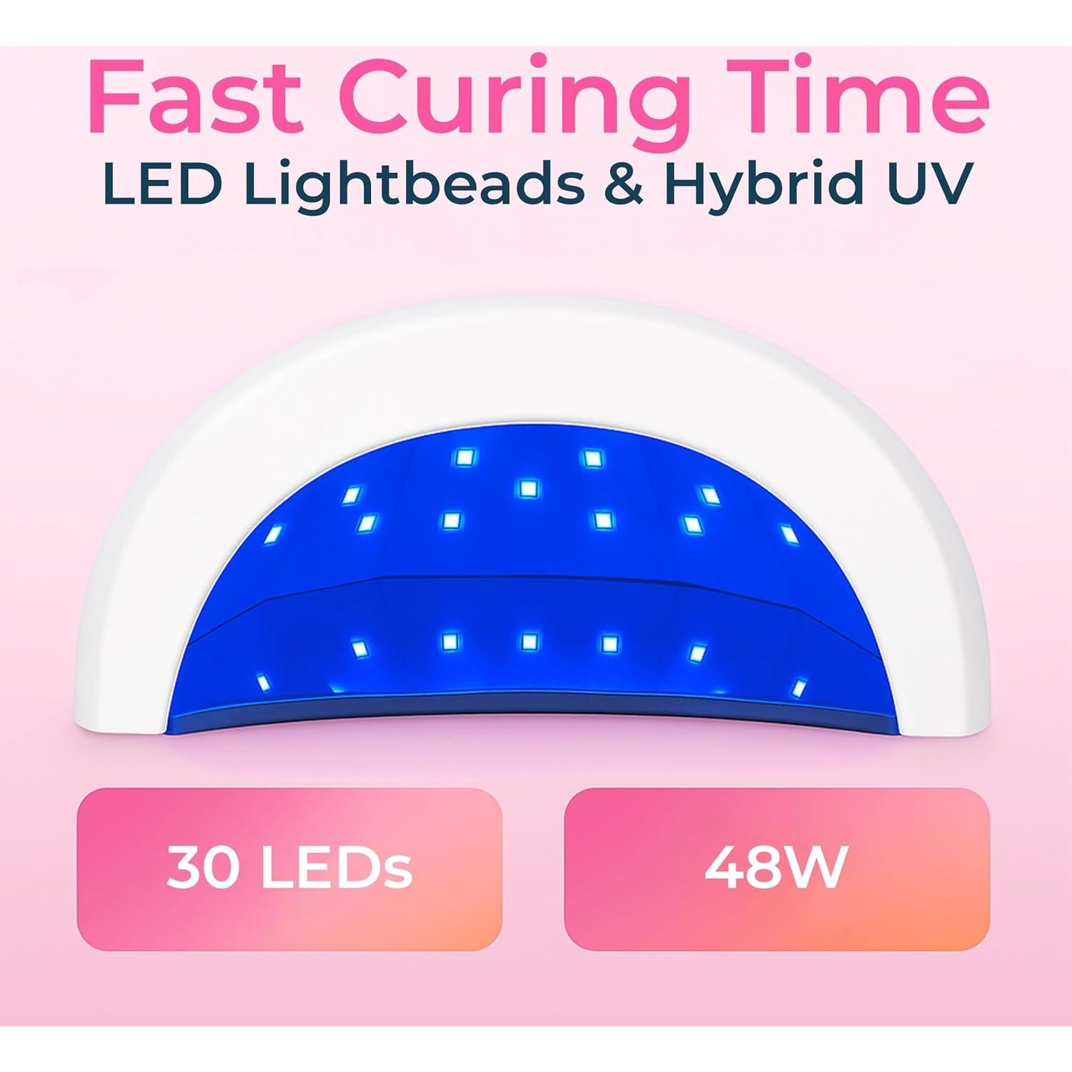 Lámpara UV LED VISOFO 48W para Uñas - Secado Rápido y Seguro