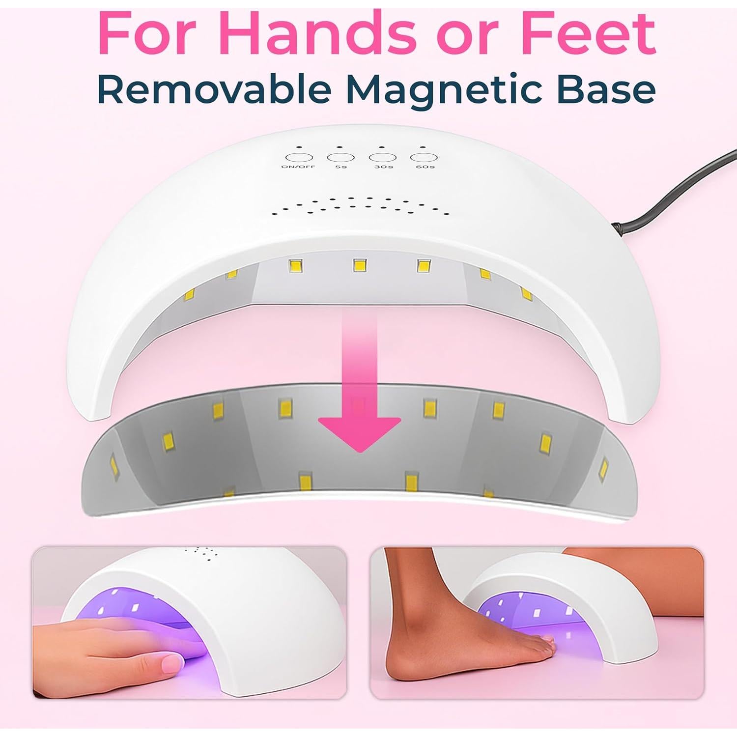 Lámpara UV LED VISOFO 48W para Uñas - Secado Rápido y Seguro