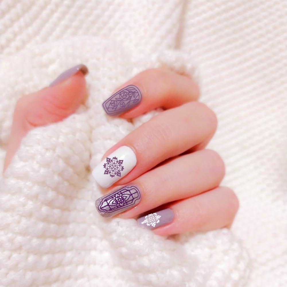 Plantillas de Arte de Uñas PH PandaHall 3pcs 79 Patrones