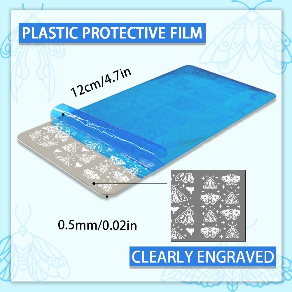 Placas de Estampado de Uñas PH PandaHall - 3 Piezas Fantasía