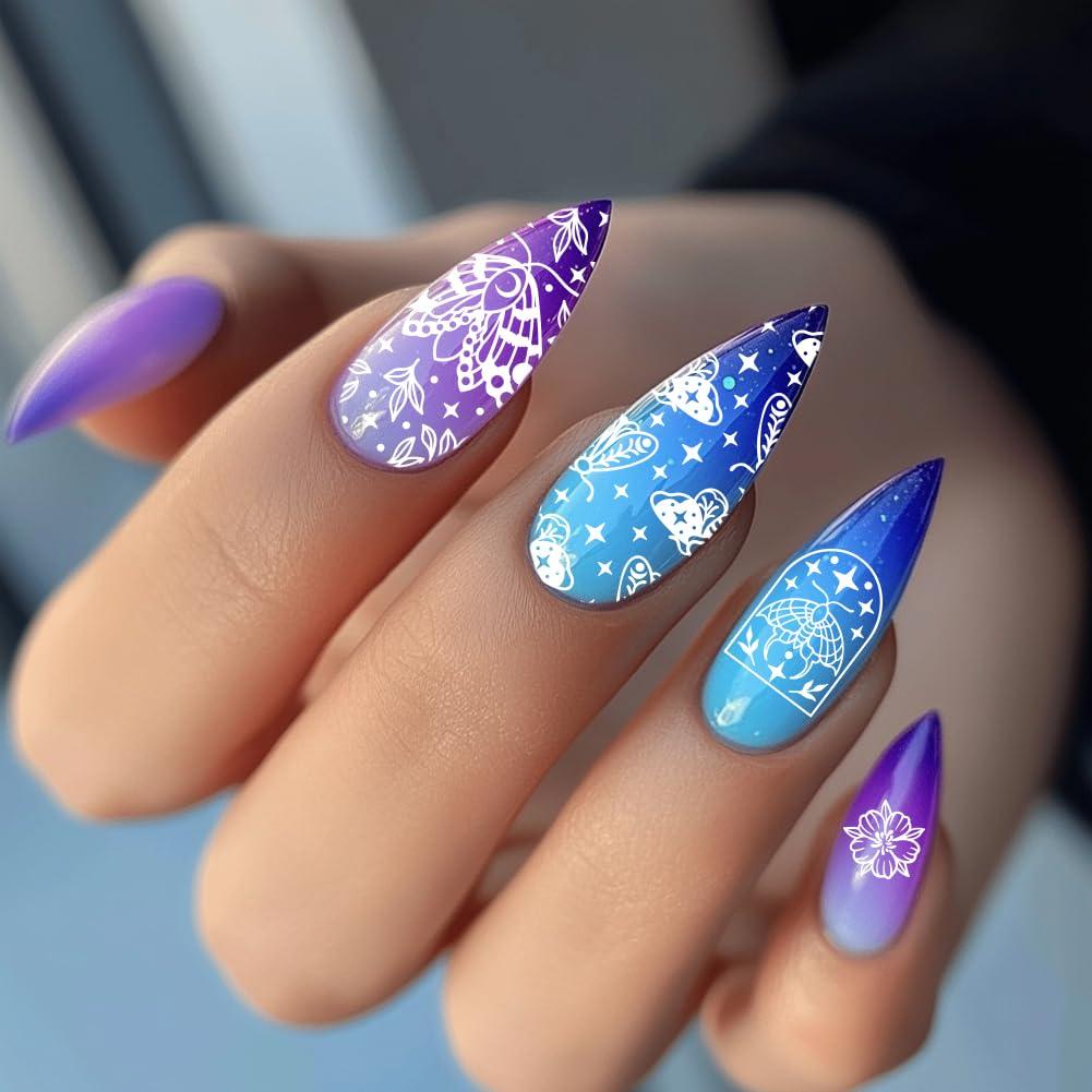 Placas de Estampado de Uñas PH PandaHall - 3 Piezas Fantasía